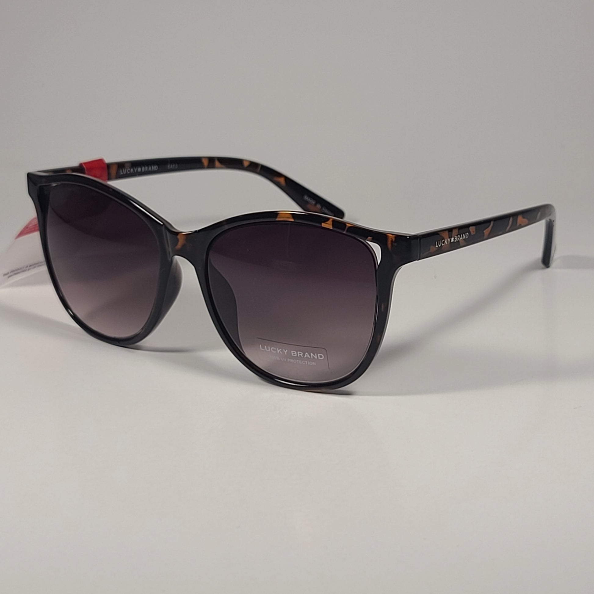Lucky Brand Beacon Cat Eye Sunglasses Brown Tortoise / D. Gunmetal Gradient Lens - Sunglasses