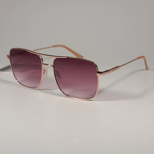 Lucky Brand SLBD117 Rectangle Sunglasses Rose Gold Frame Pink Gradient Lens 58mm - Sunglasses