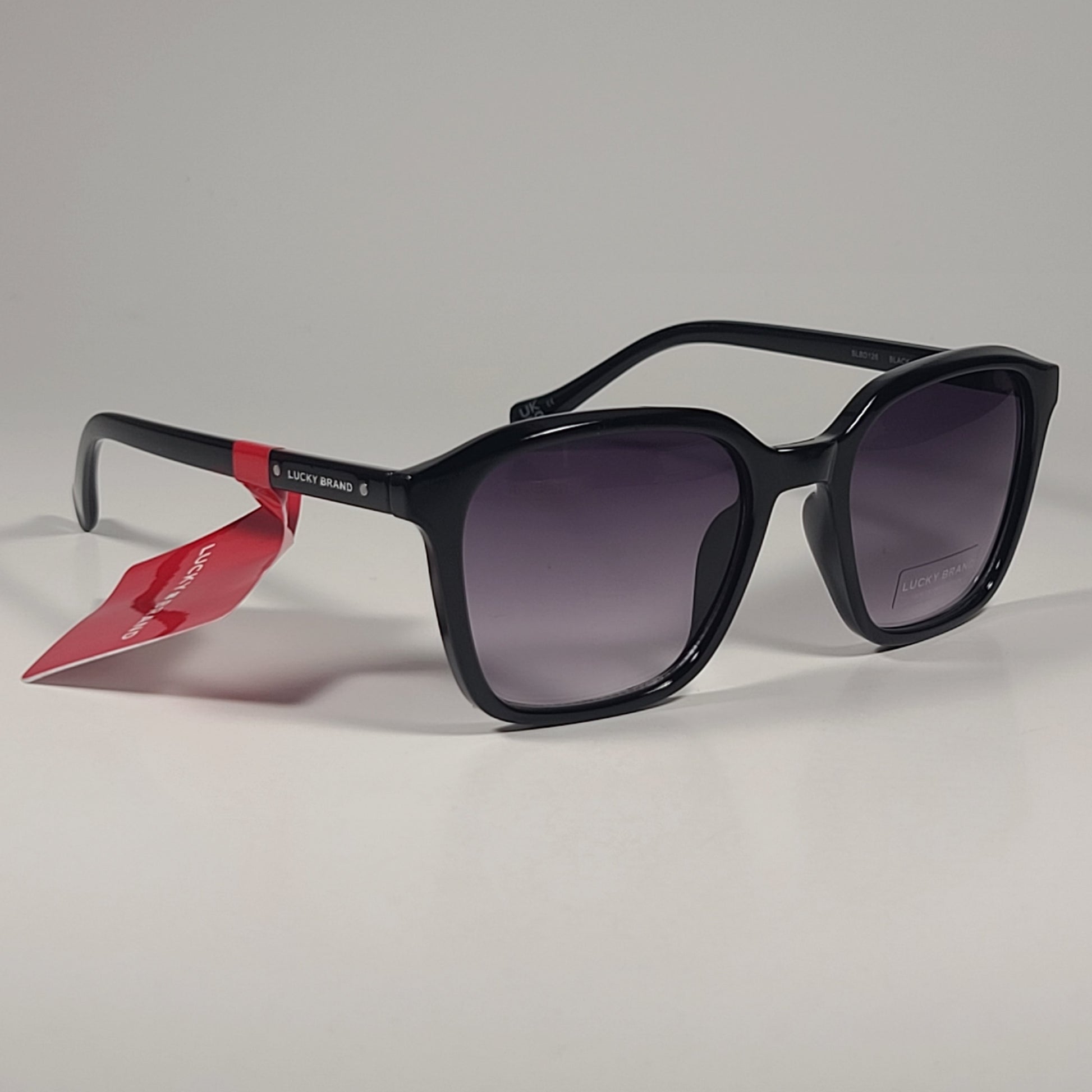 Lucky Brand SLBD126 Designer Sunglasses Black Frame Smoke Gradient Lens 54mm - Sunglasses