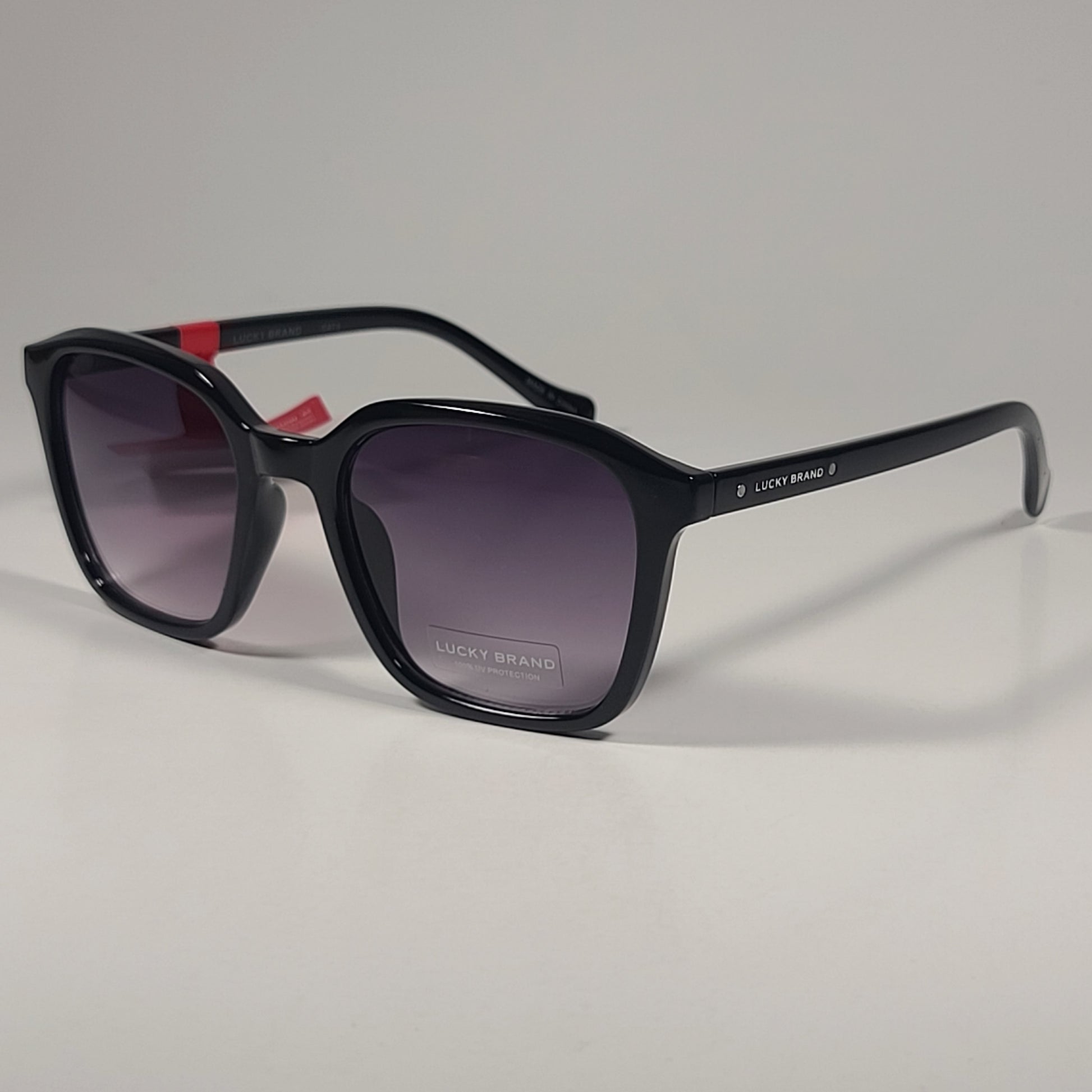 Lucky Brand SLBD126 Designer Sunglasses Black Frame Smoke Gradient Lens 54mm - Sunglasses