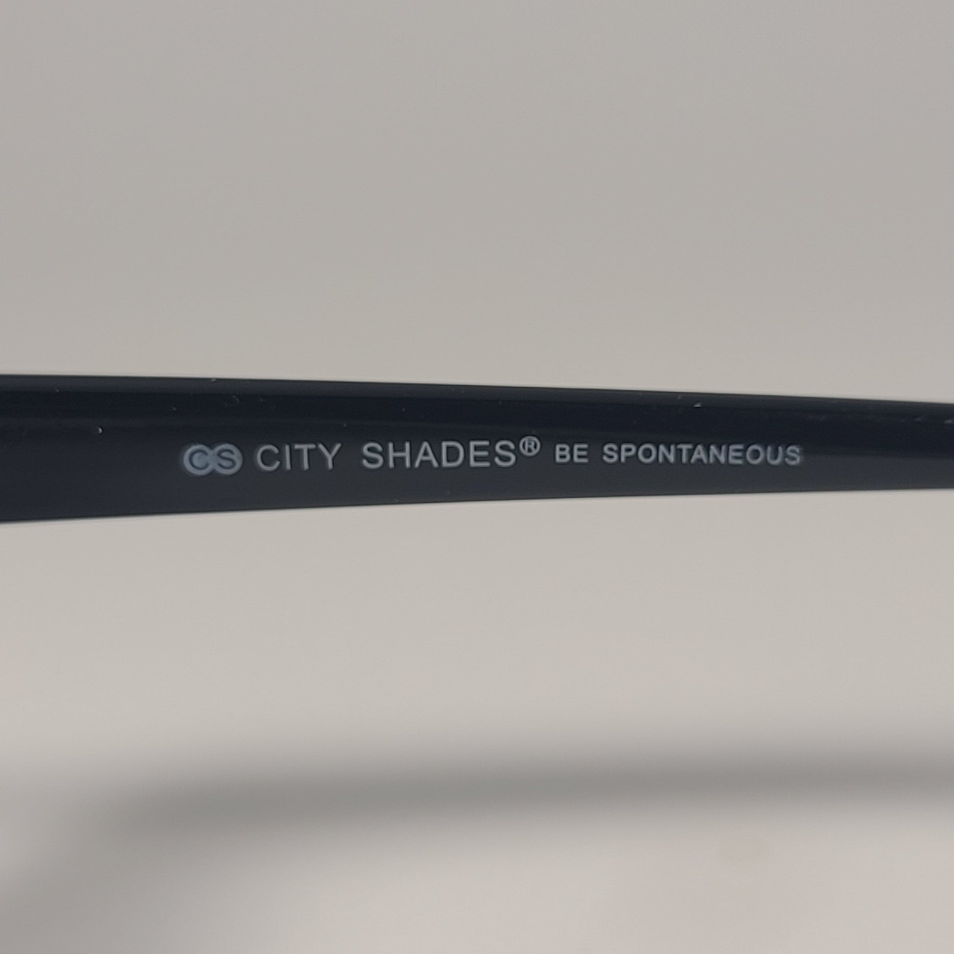 City Shades 6080 Geometric Rivet Sunglasses Shiny Black Frame Gray Tinted Lens - Sunglasses