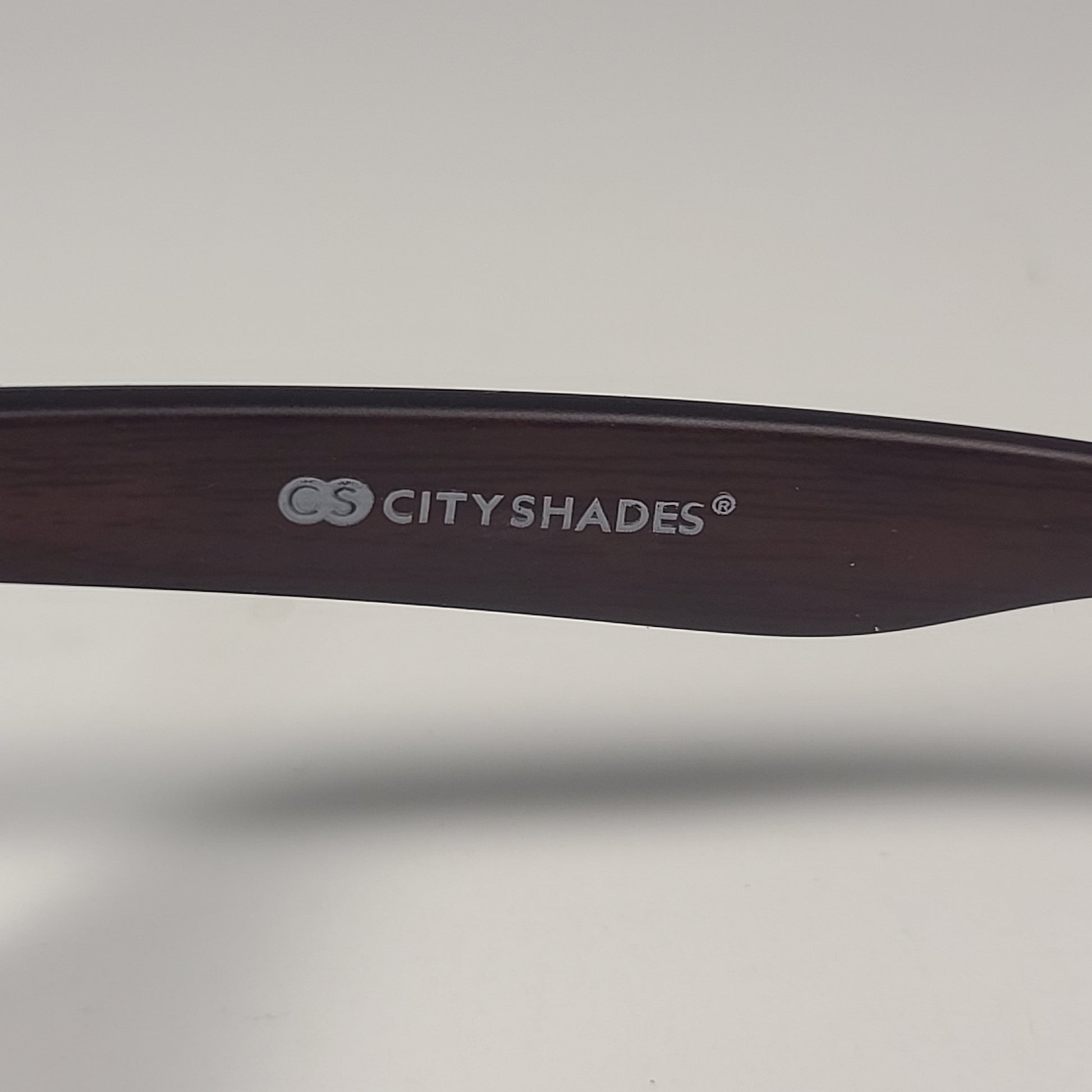 City Shades 6732-78 Square Sunglasses Matte Black & Wood Frame Smoke Gradient Lens - Sunglasses