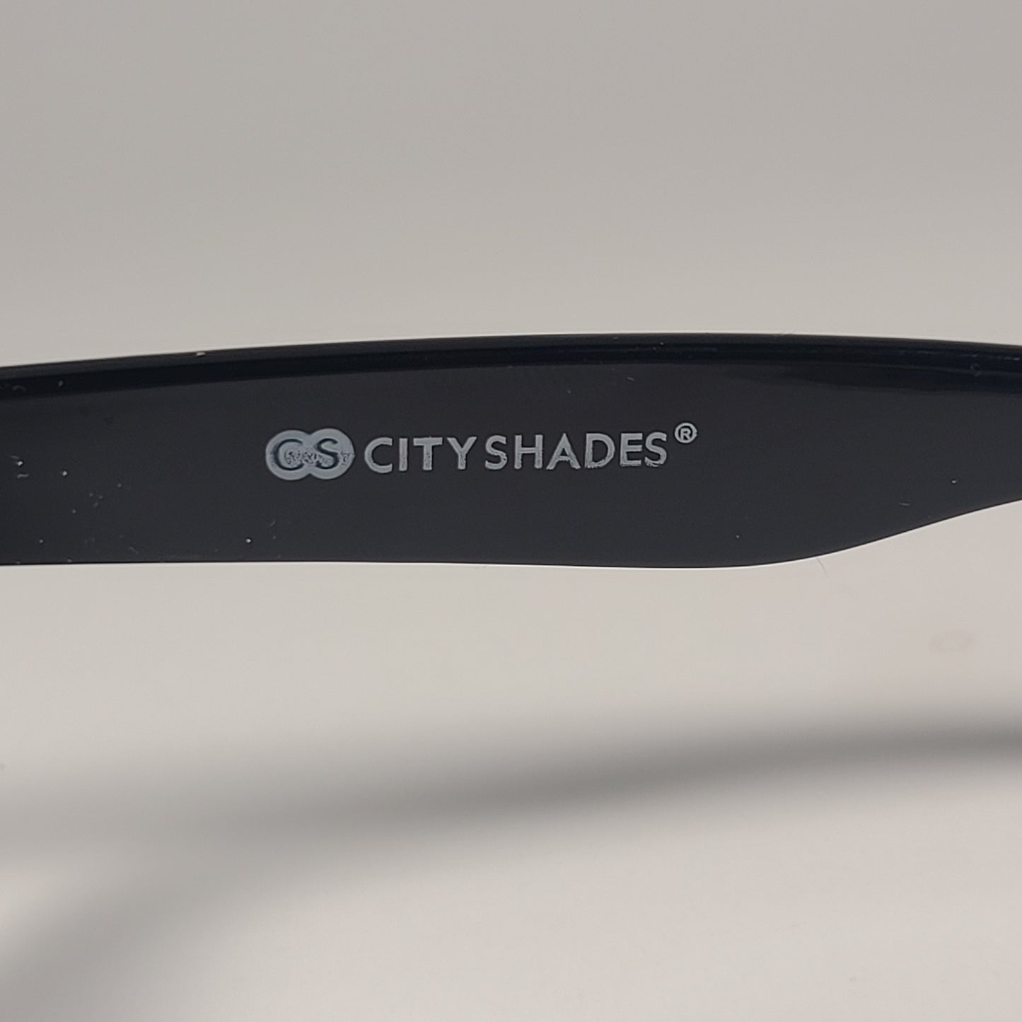 City Shades 6732-81 Square Sunglasses Shiny Black Frame Gray Tinted Lens - Sunglasses