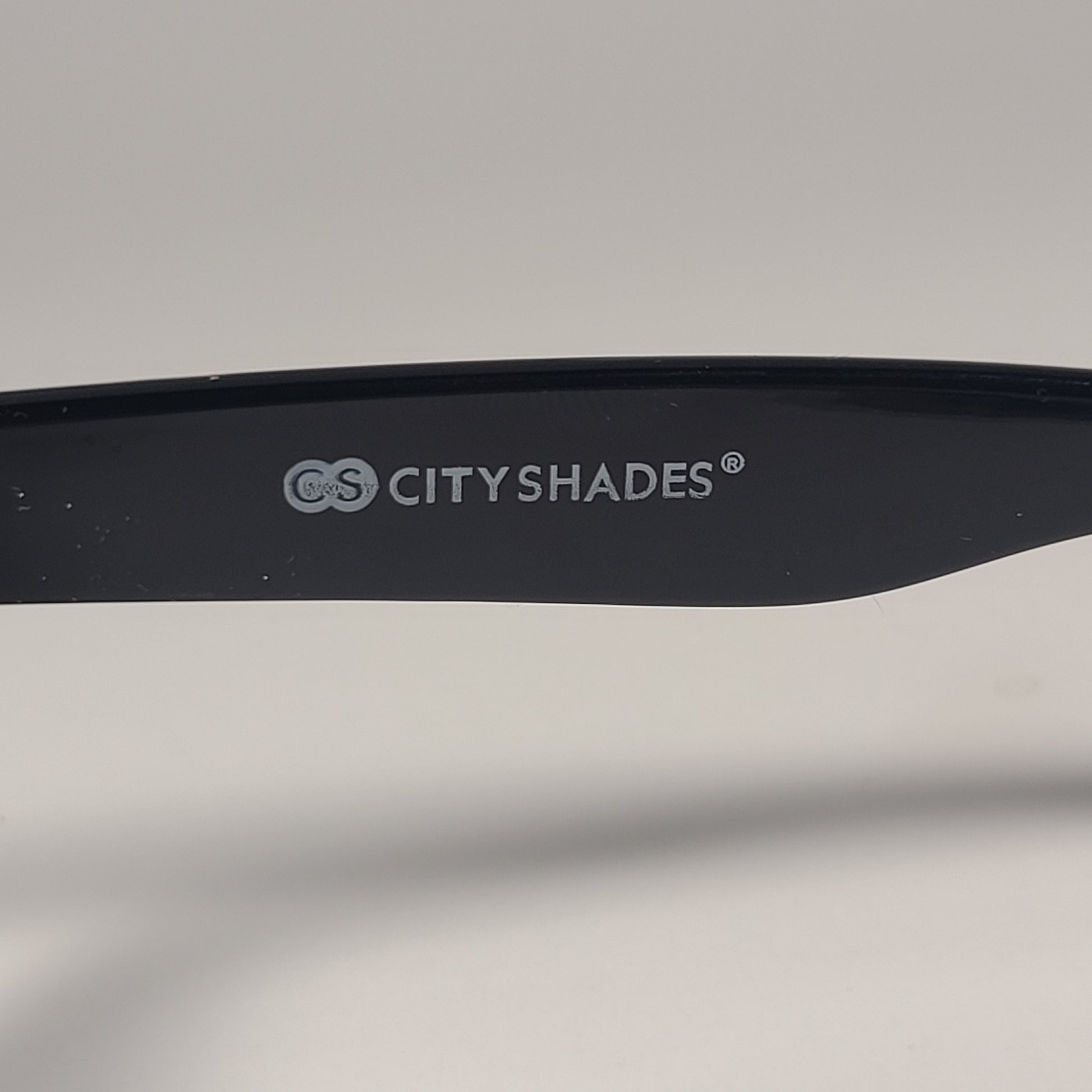 City Shades 6732-81 Square Sunglasses Shiny Black Frame Gray Tinted Lens - Sunglasses