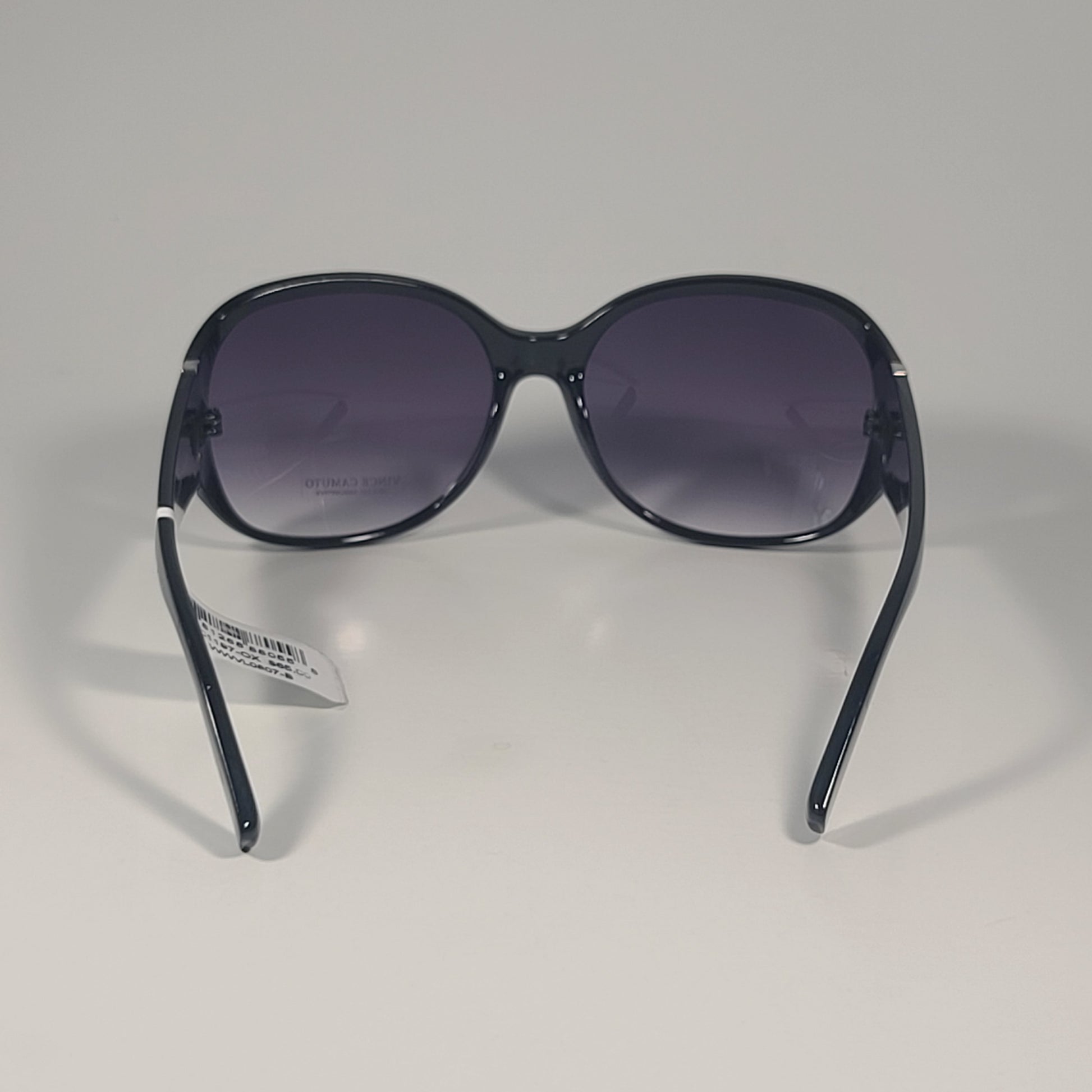Vince Camuto VC1197 OX Vented Oval Sunglasses Black Frame Smoke Gradient Lens - Sunglasses