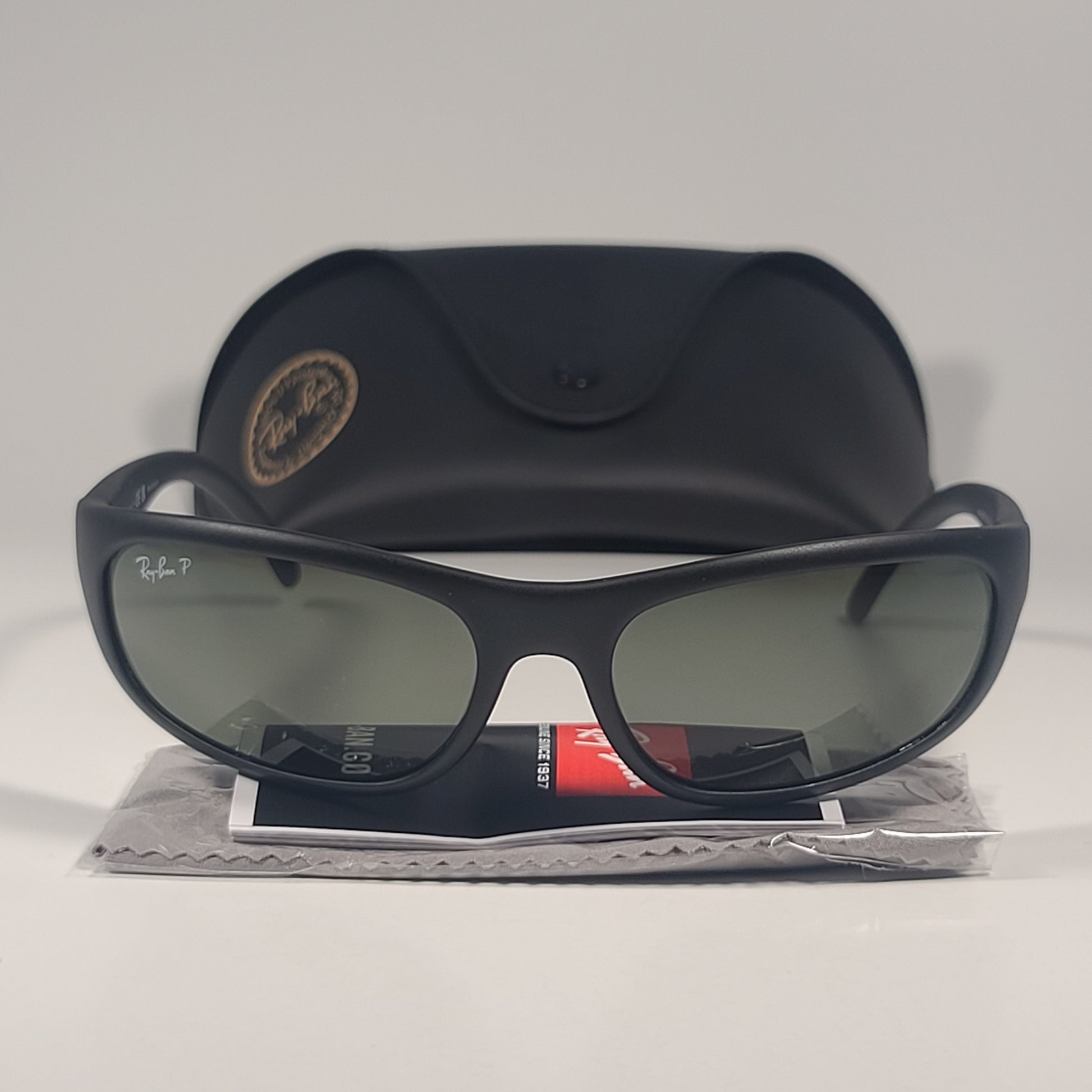 Ray-Ban Predator Polarized Sunglasses Matte Black Green Lens RB4033 601-S/48 - Sunglasses
