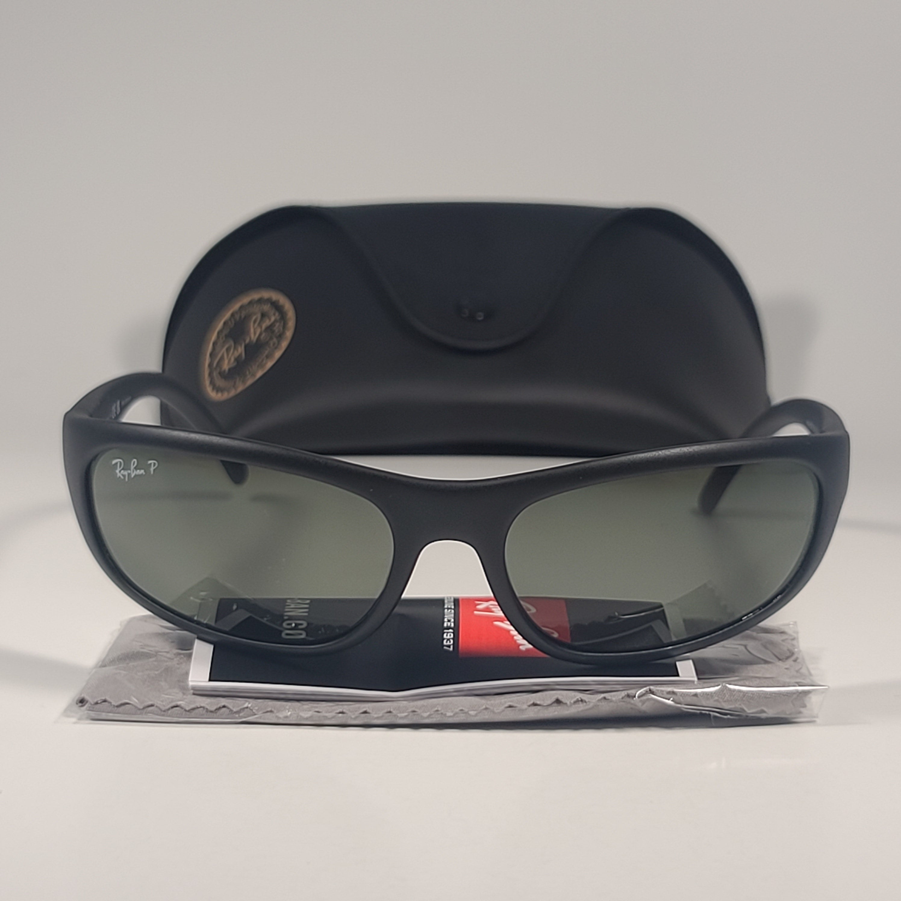 Ray-Ban Predator Polarized Sunglasses Matte Black Green Lens