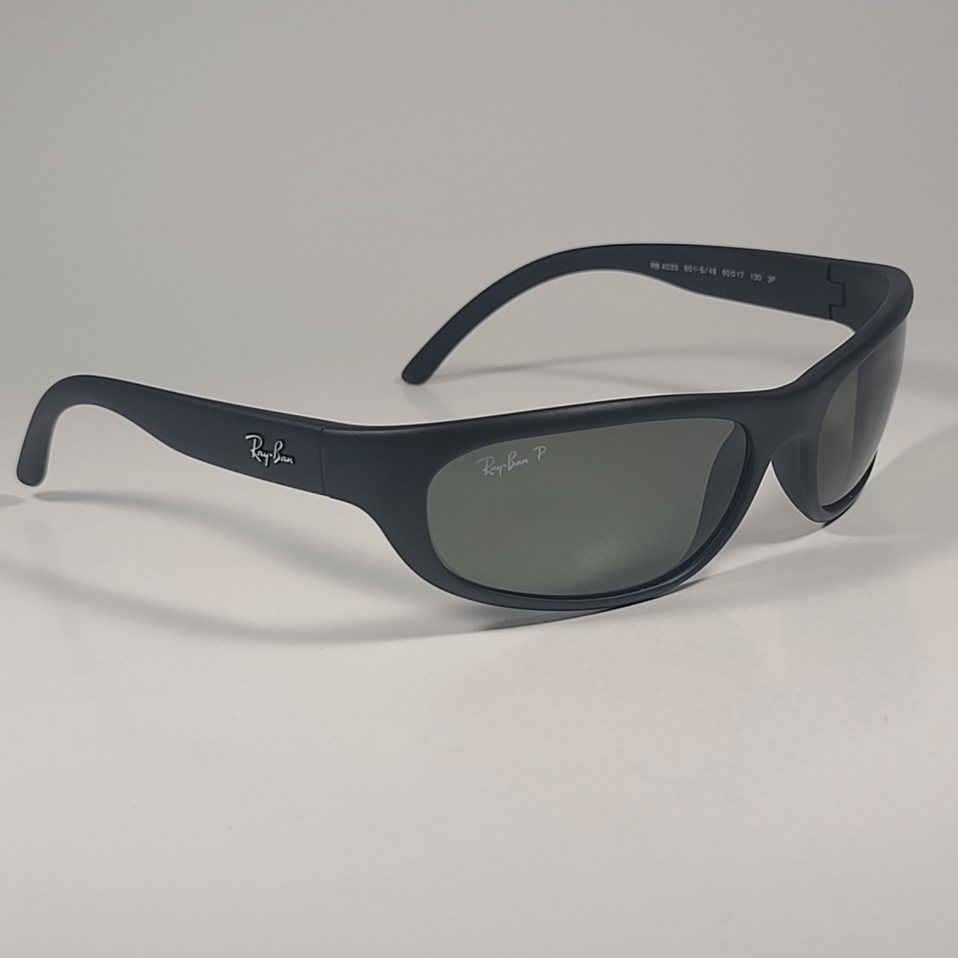 Ray-Ban Predator Polarized Sunglasses Matte Black Green Lens RB4033 601-S/48 - Sunglasses