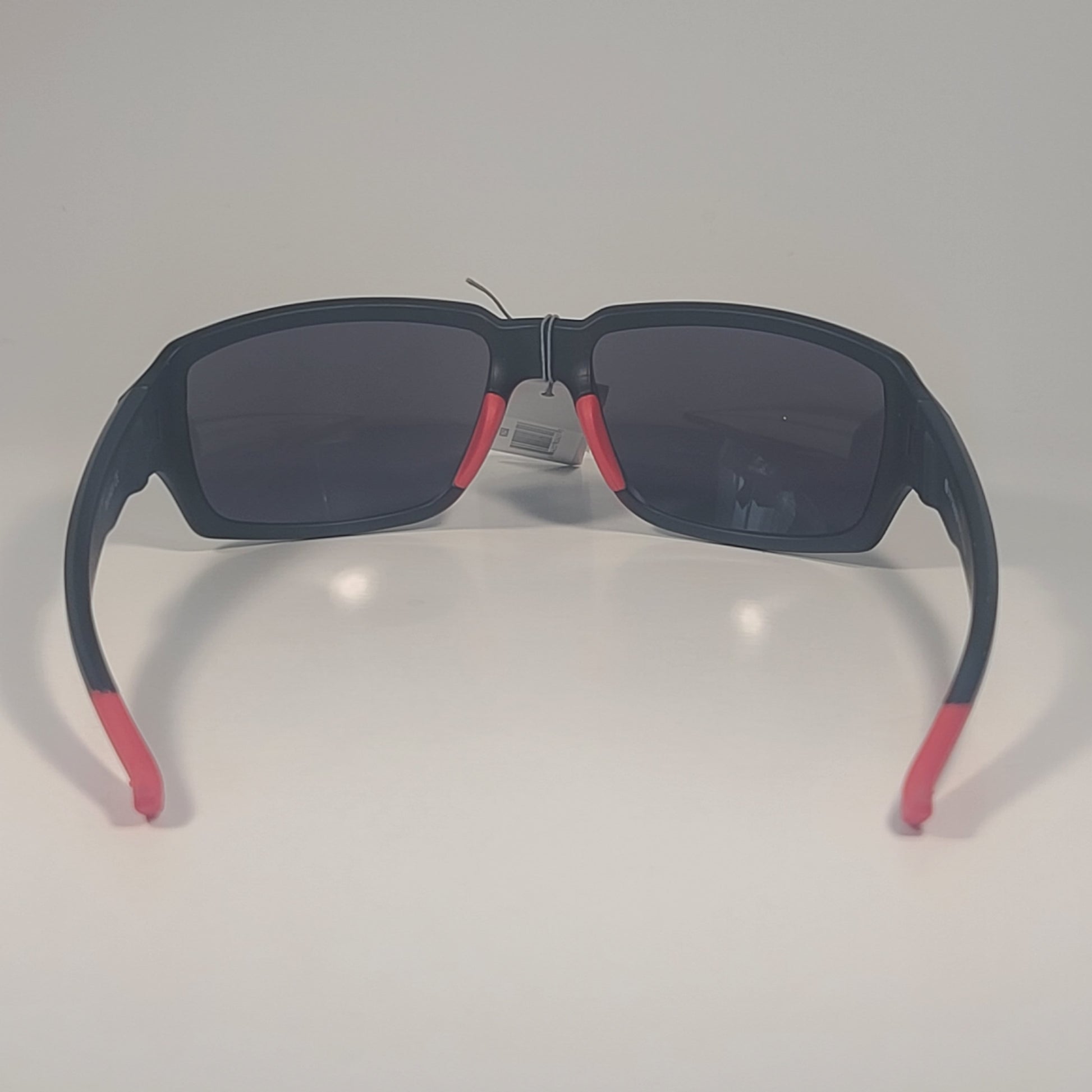 City Shades 6258 Sport Wrap Sunglasses Matte Black & Red Frame Gray Tinted Lens - Sunglasses
