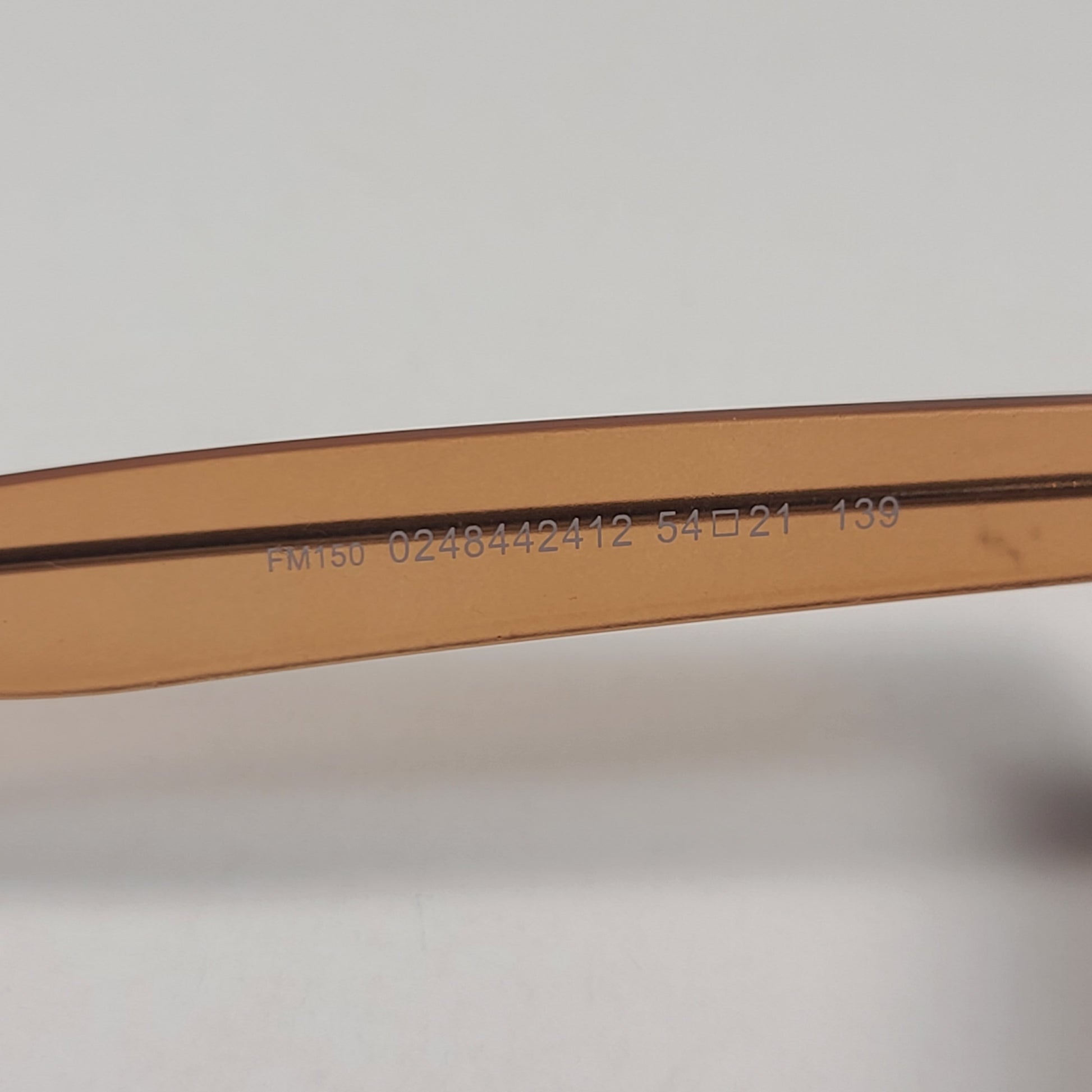Fossil FM150 Men’s Square Sunglasses Orange Crystal Frame Brown Lens 54mm - Sunglasses