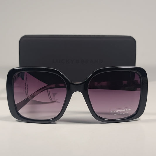 Lucky Brand SLBD122 Oversize Square Sunglasses Black Tortoise Frame / Smoke Gradient Lens - Sunglasses