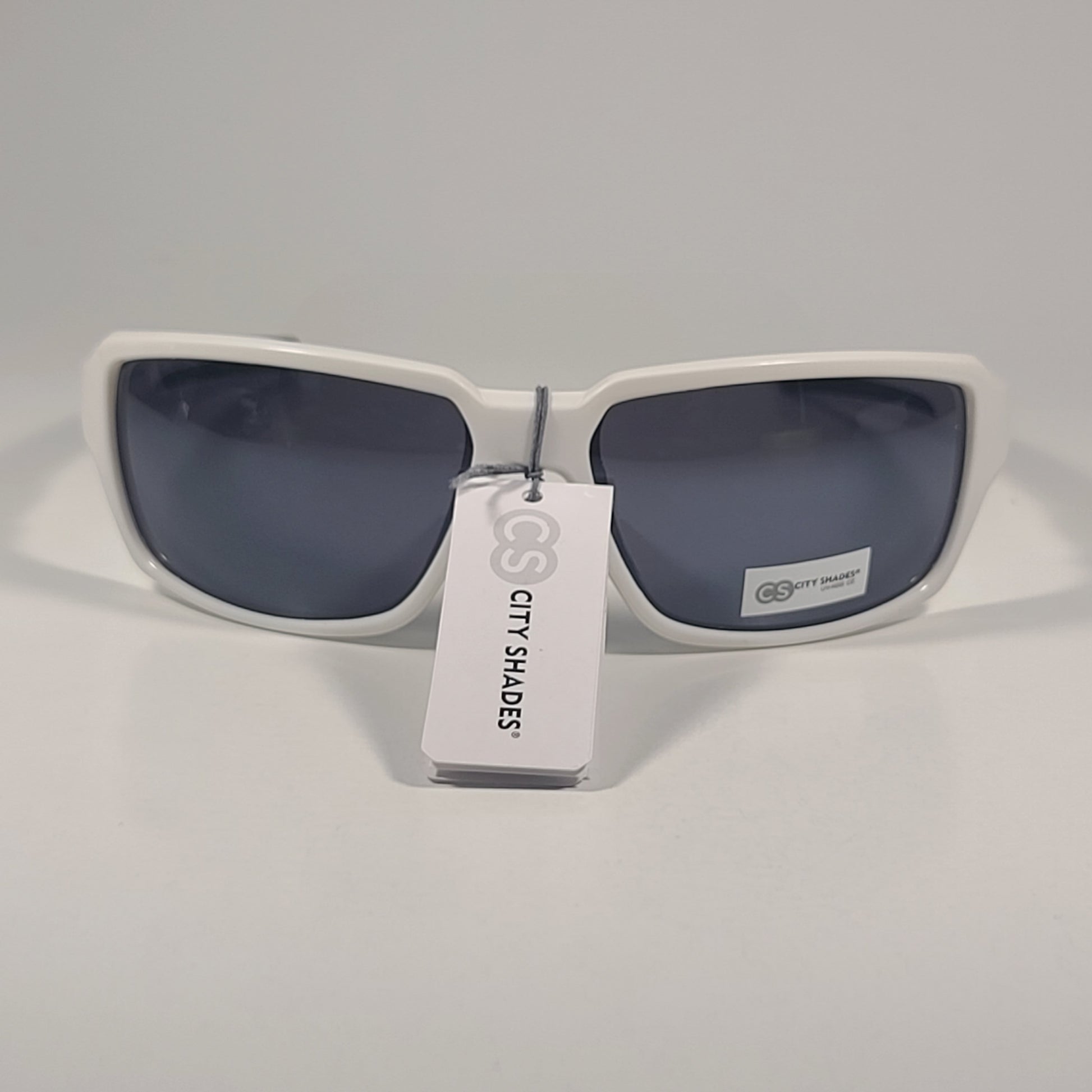 City Shades 6258 Sport Wrap Sunglasses White Frame Gray Tinted Lens - Sunglasses