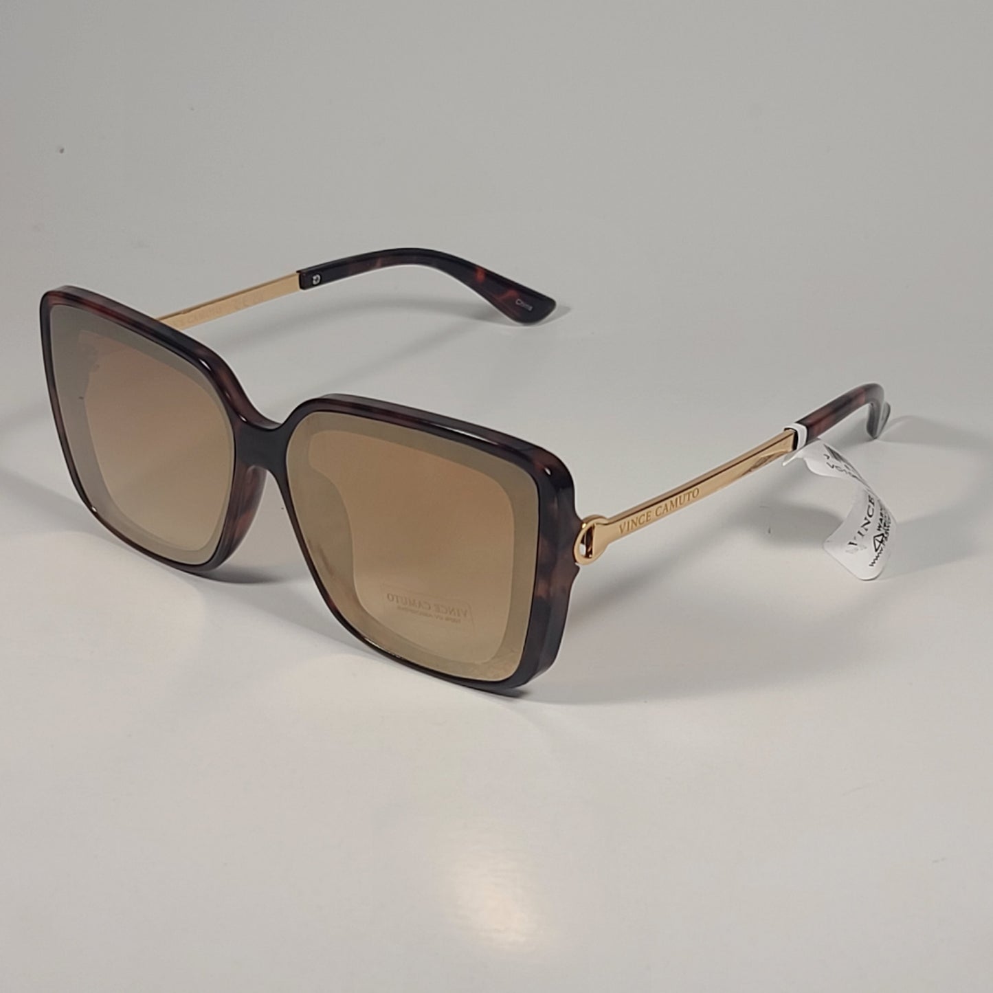 Vince Camuto Butterfly Sunglasses Gold Tortoise Frame Gold Mirror Lens VC1224 TS - Sunglasses