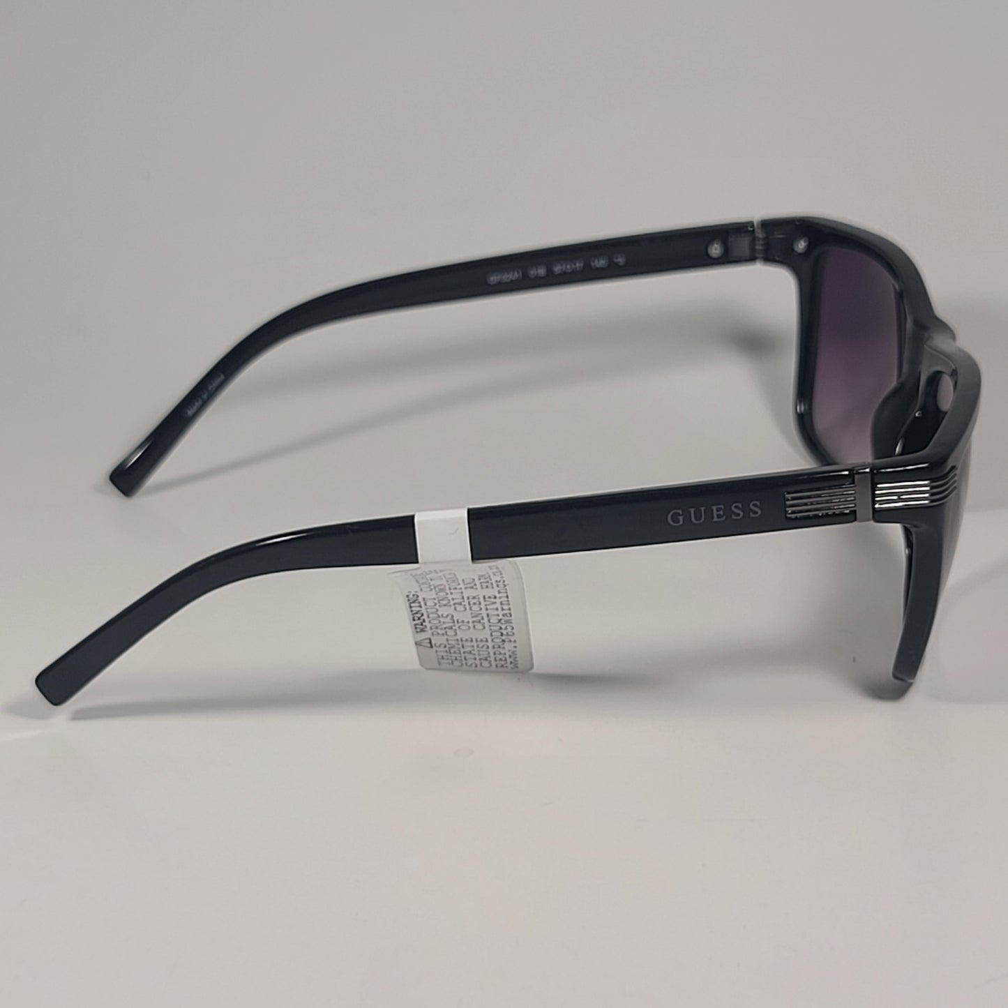 Guess GF0241 01B Square Sunglasses Black Frame Smoke Gradient Lens 57mm - Sunglasses