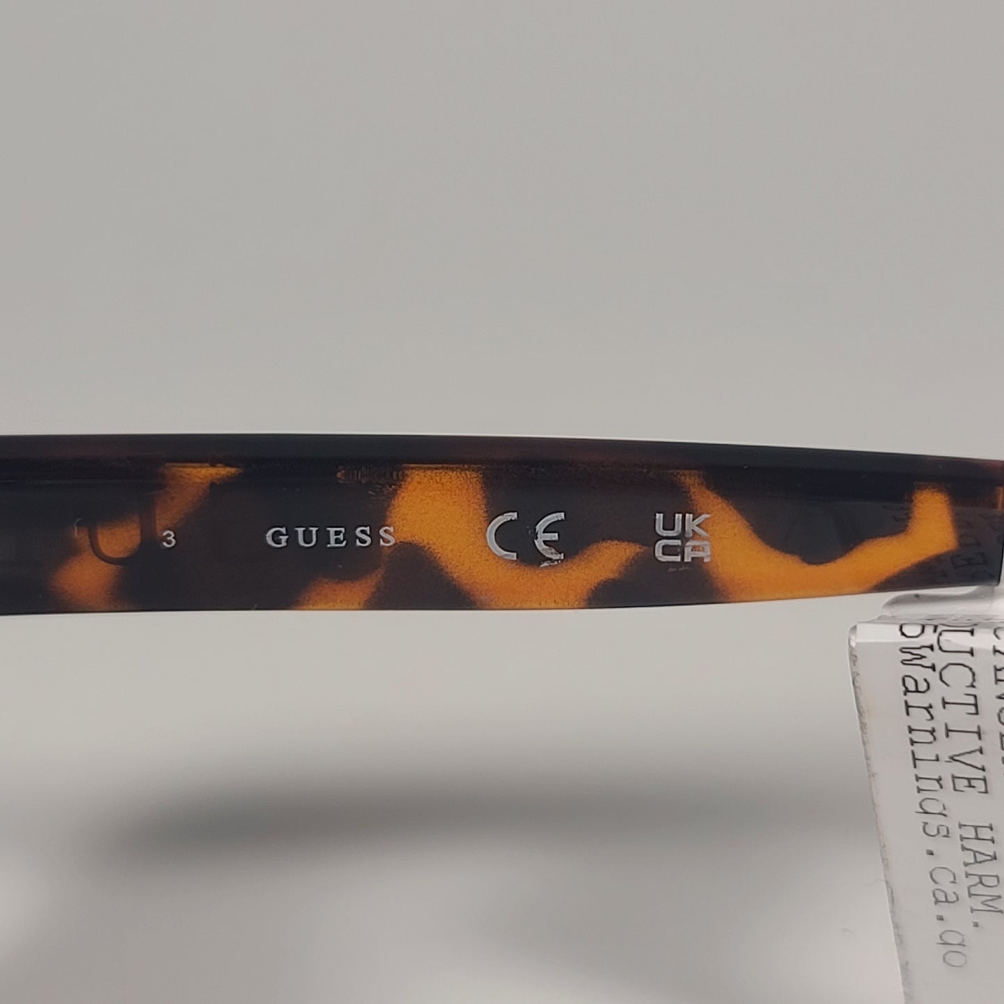 Guess GO00033 52F Shield Sunglasses Brown Tortoise Gold Frame Brown Gradient Lens - Sunglasses