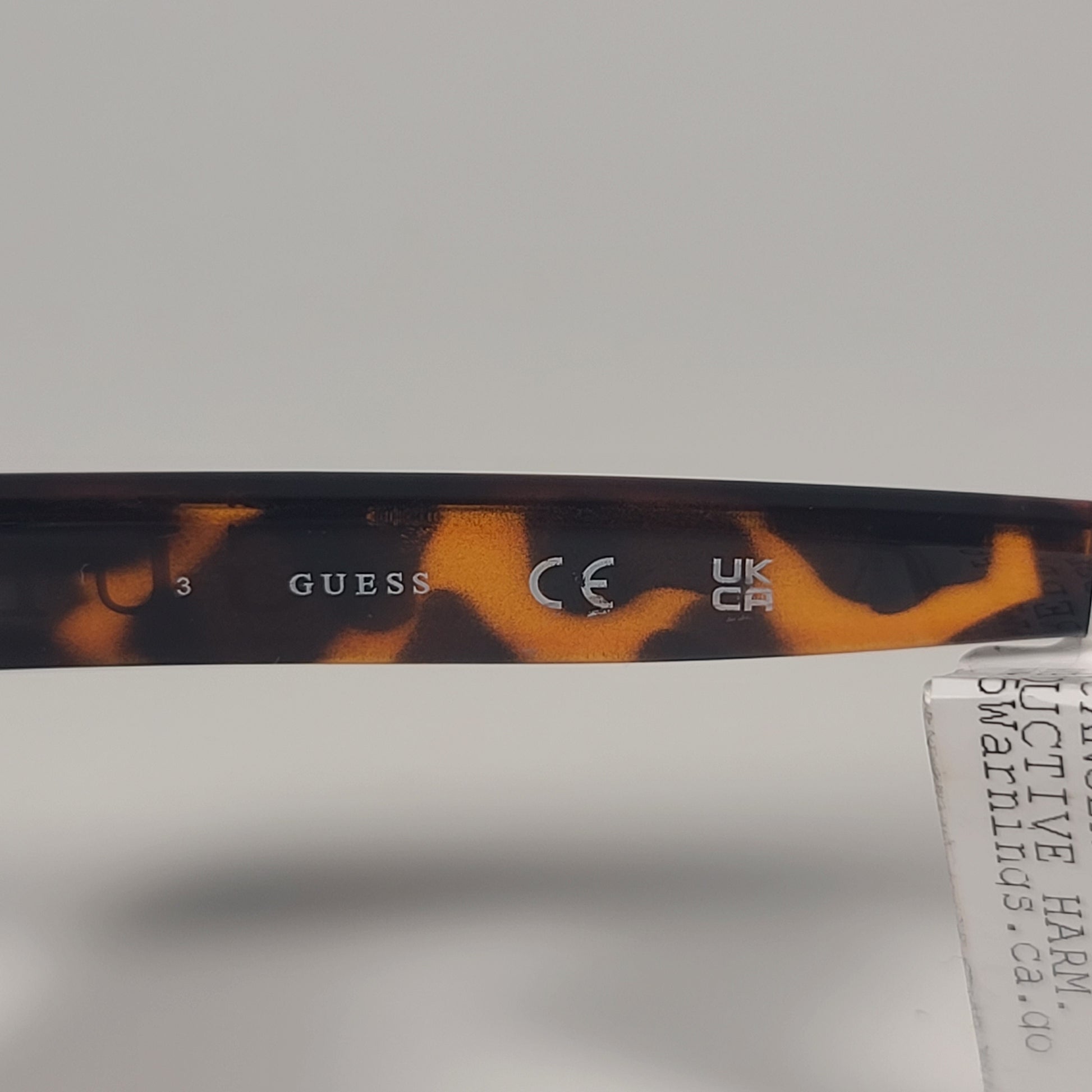 Guess GO00033 52F Shield Sunglasses Brown Tortoise Gold Frame Brown Gradient Lens - Sunglasses
