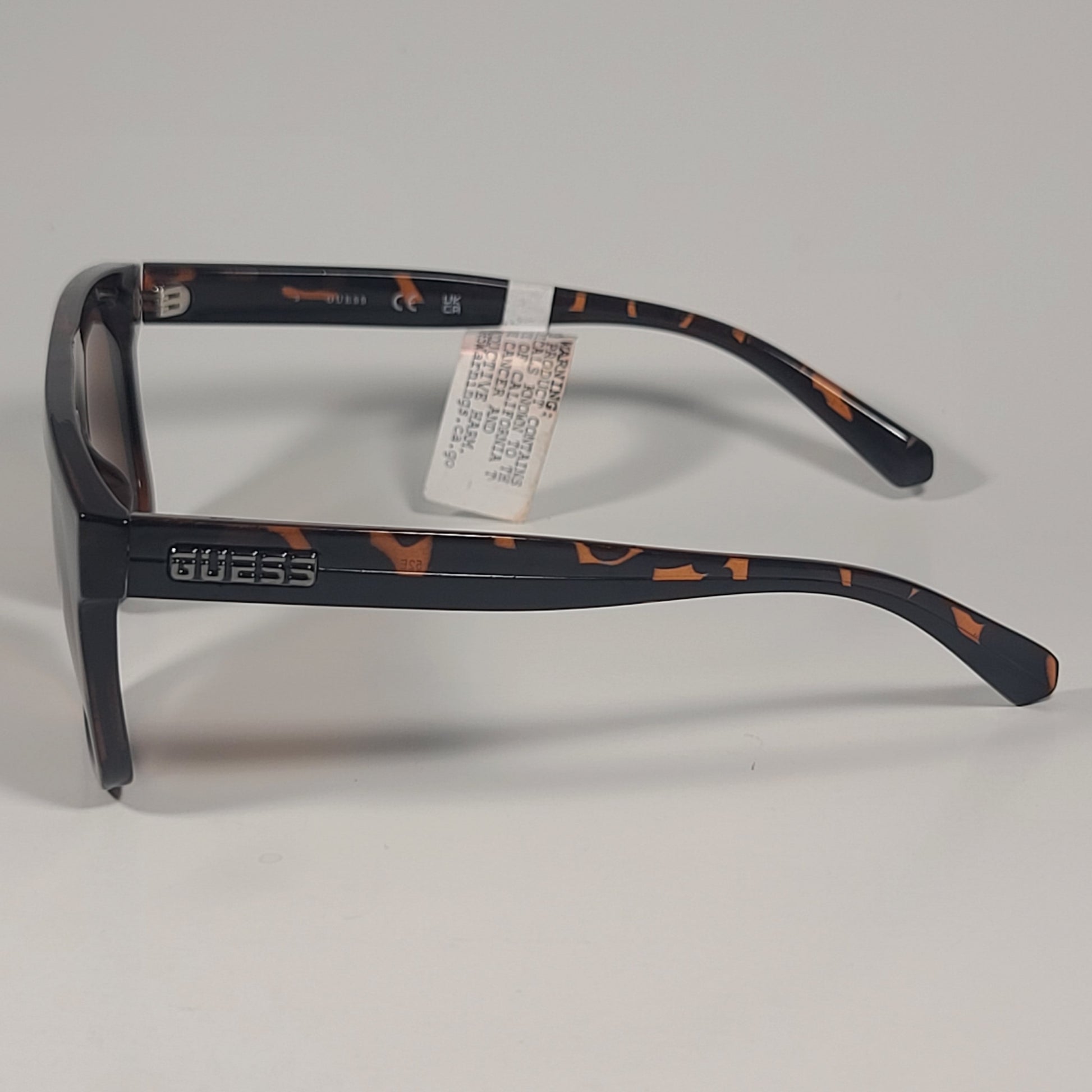 Guess GO00068 52E Square Sunglasses Brown Tortoise Frame Brown Lens 55mm - Sunglasses