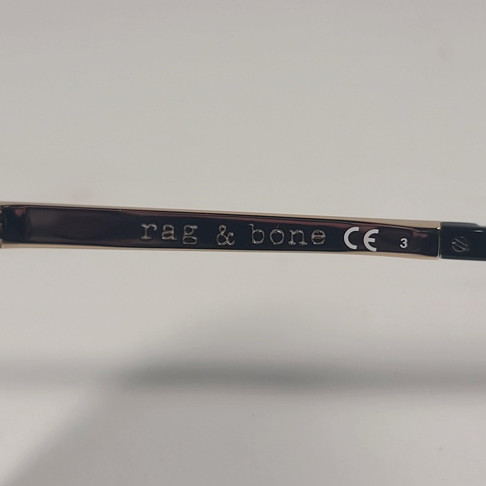 RAG & BONE RNB1059/G/S 807 9O Square Sunglasses Black Gold Gray Gradient Lens - Sunglasses