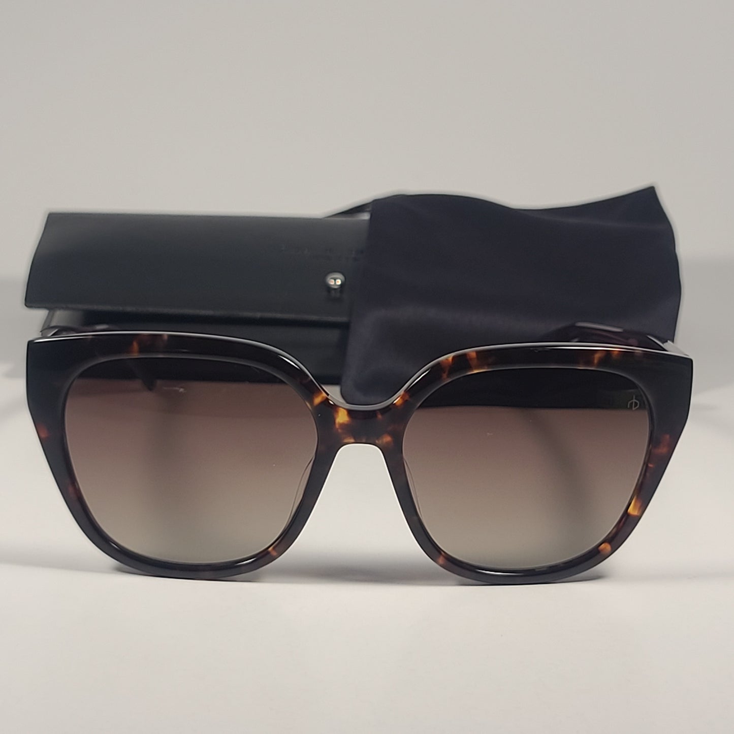 RAG & BONE RNB1073/S 086 HA Square Sunglasses Havana Frame Brown Gradient Lens - Sunglasses