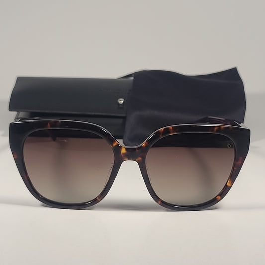 RAG & BONE RNB1073/S 086 HA Square Sunglasses Havana Frame Brown Gradient Lens - Sunglasses