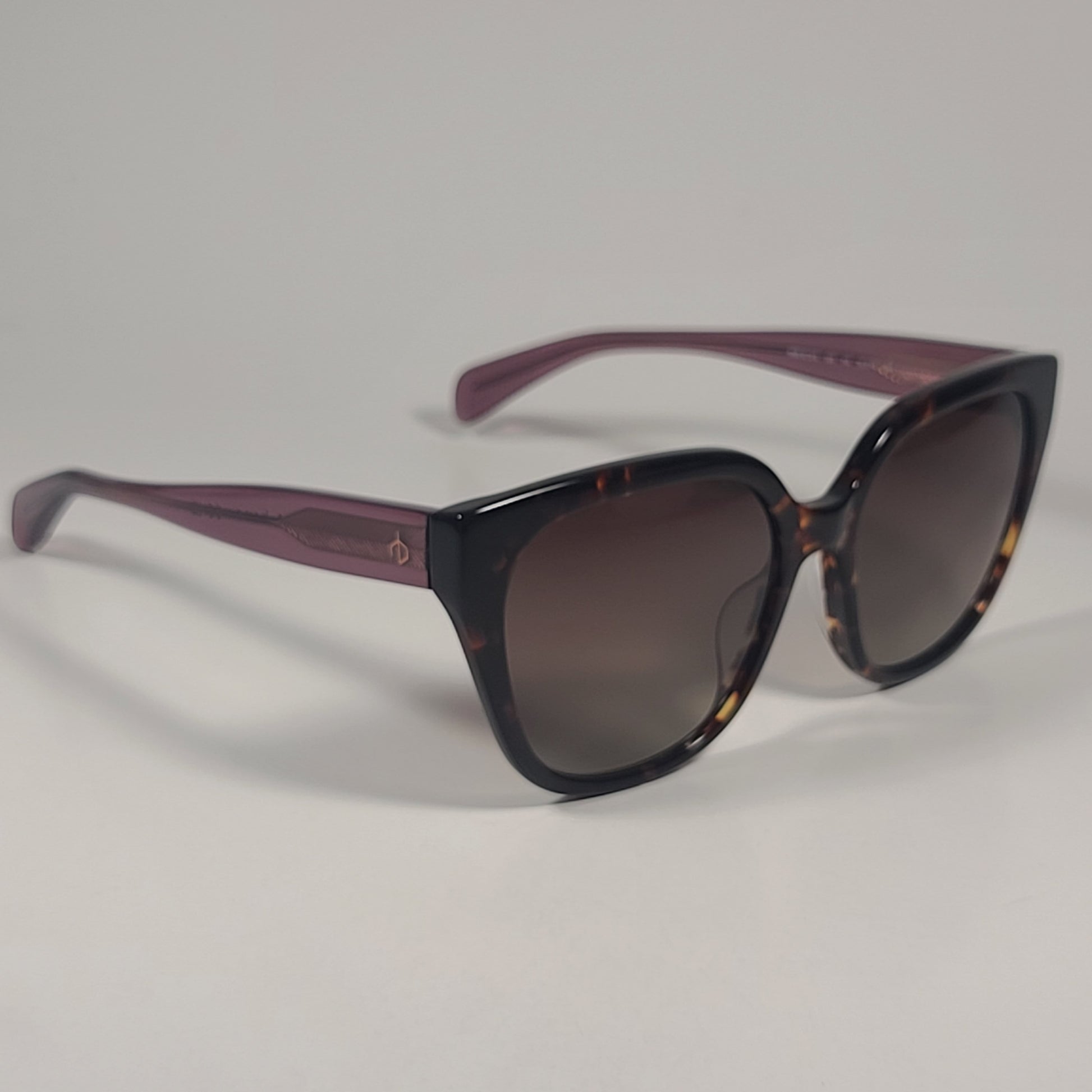 RAG & BONE RNB1073/S 086 HA Square Sunglasses Havana Frame Brown Gradient Lens - Sunglasses