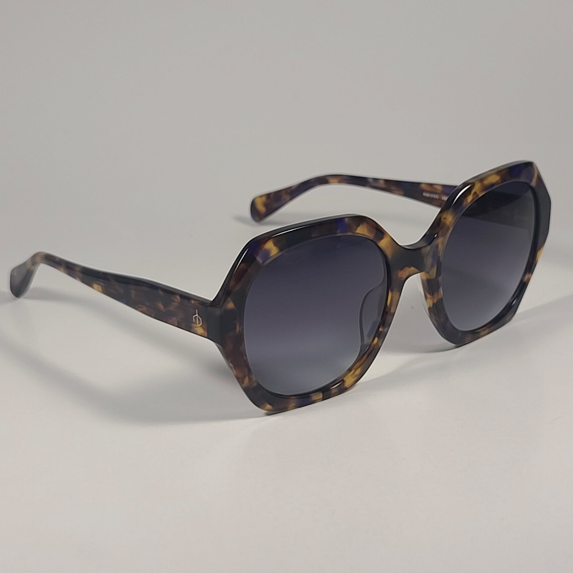 RAG & BONE RNB1078/S X8Q 9O Geometric Sunglasses Blue Havana Gray Gradient Lens - Sunglasses