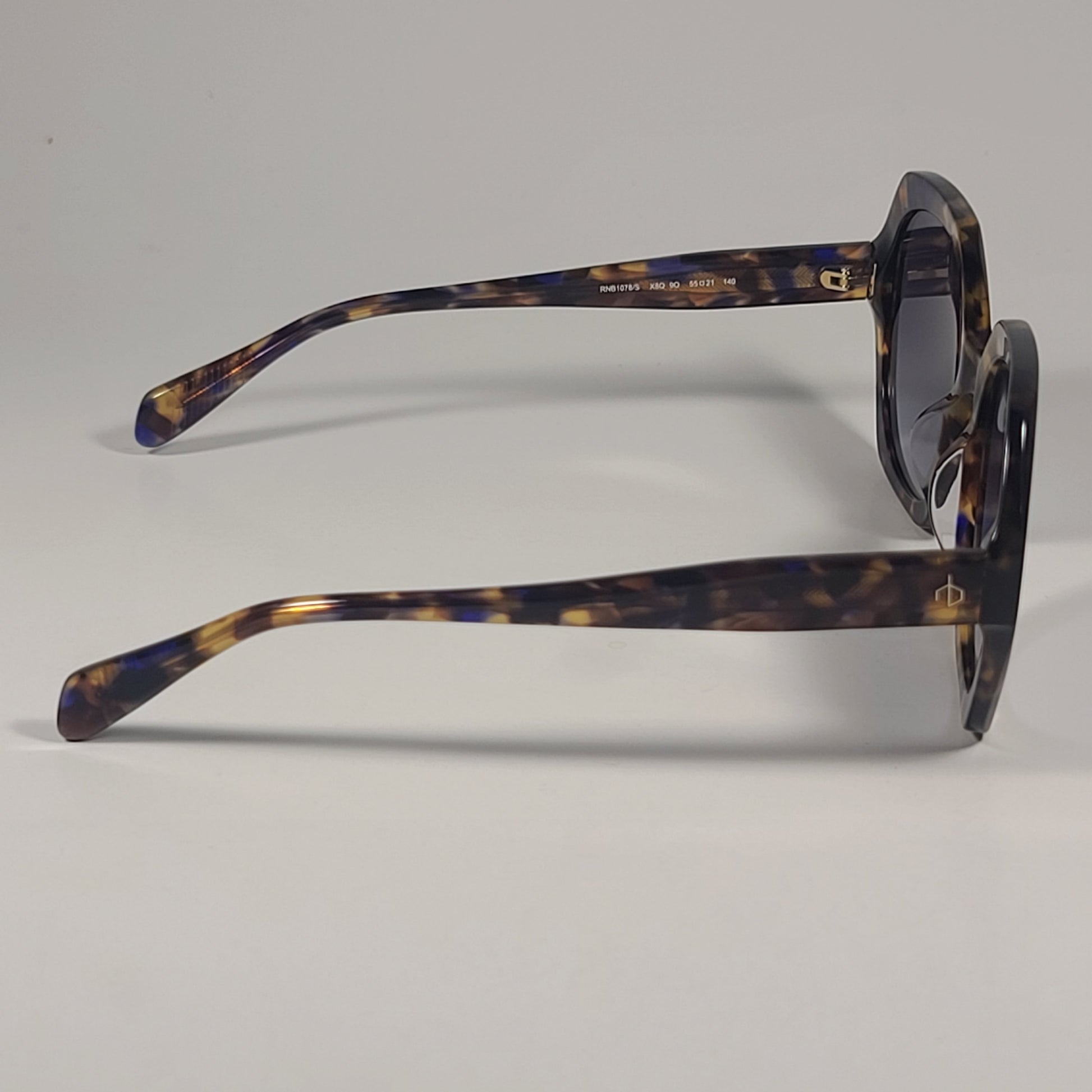 RAG & BONE RNB1078/S X8Q 9O Geometric Sunglasses Blue Havana Gray Gradient Lens - Sunglasses