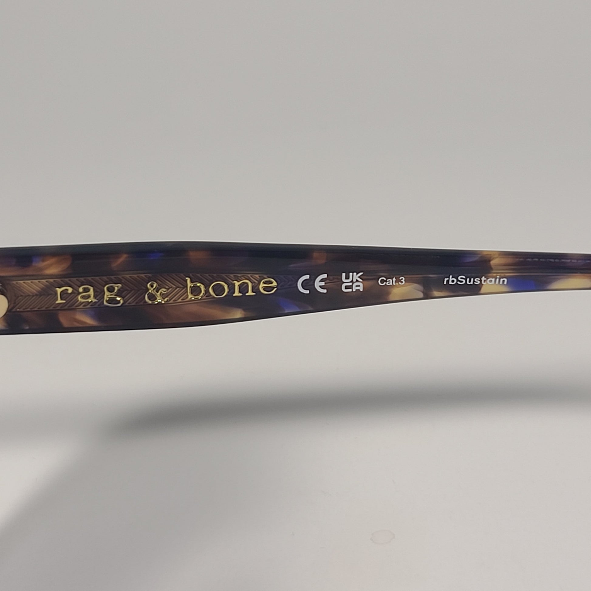 RAG & BONE RNB1078/S X8Q 9O Geometric Sunglasses Blue Havana Gray Gradient Lens - Sunglasses