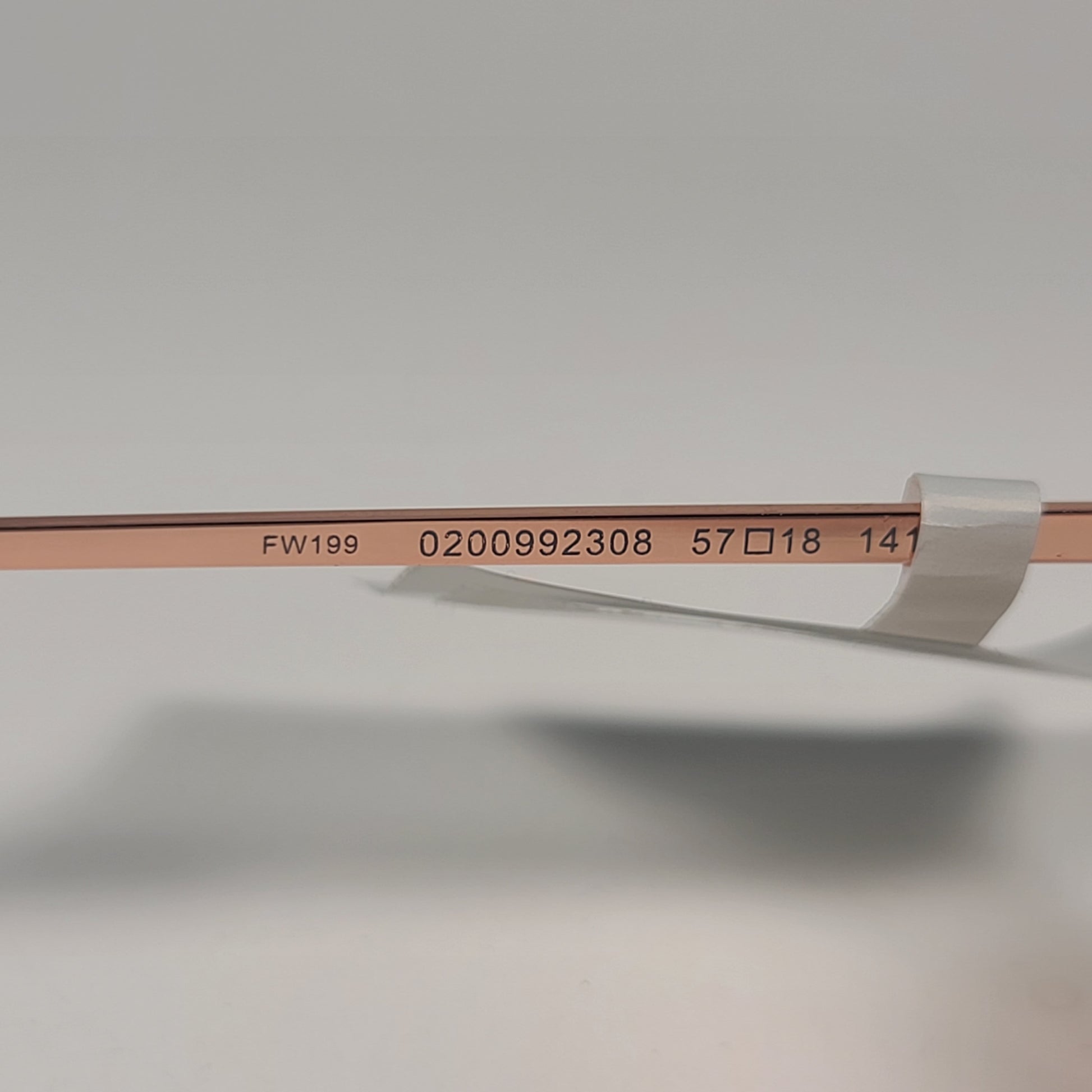 Fossil FW199 Rimless Pilot Sunglasses Rose Gold Frame And Flash Lens 57mm - Sunglasses