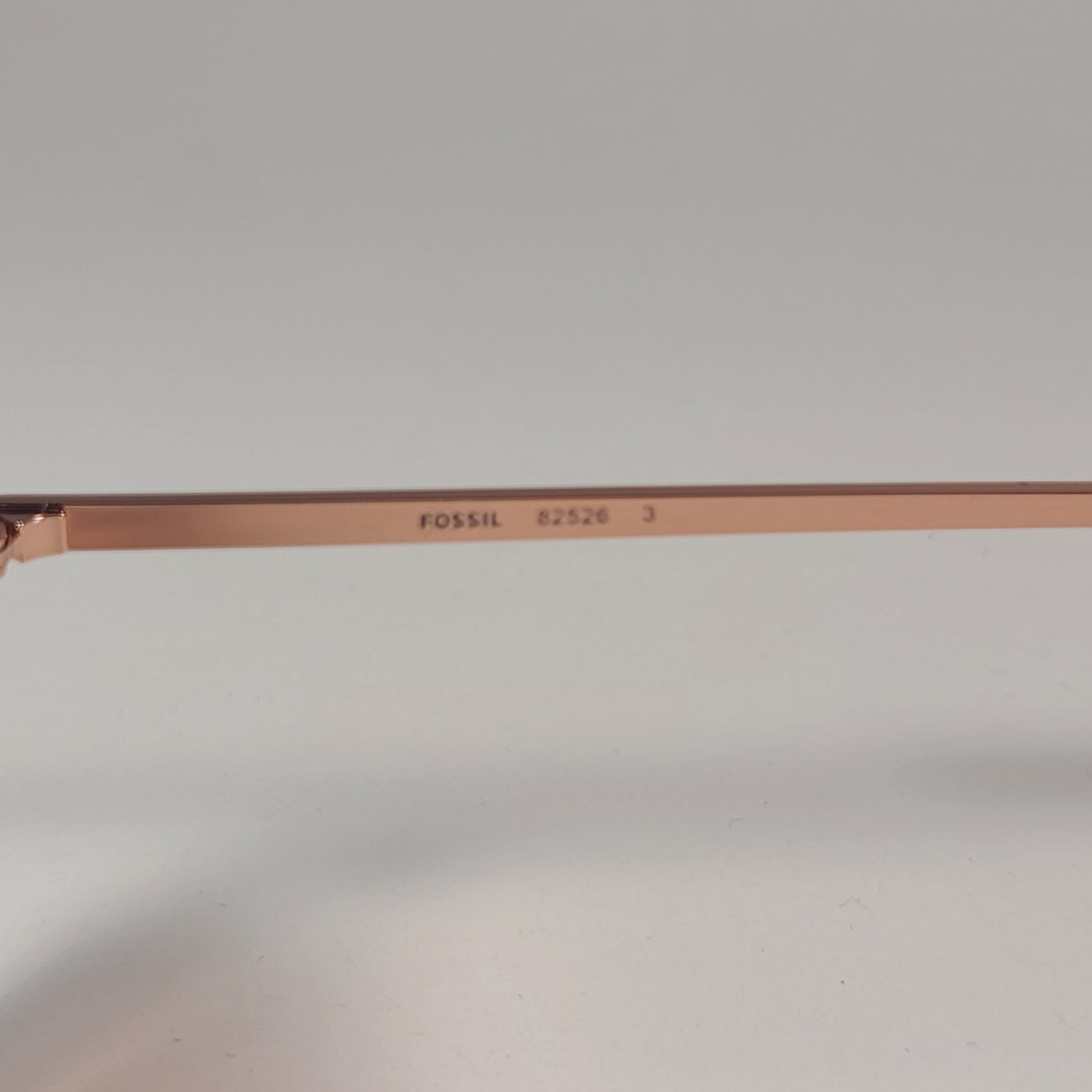 Fossil FW199 Rimless Pilot Sunglasses Rose Gold Frame And Flash Lens 57mm - Sunglasses