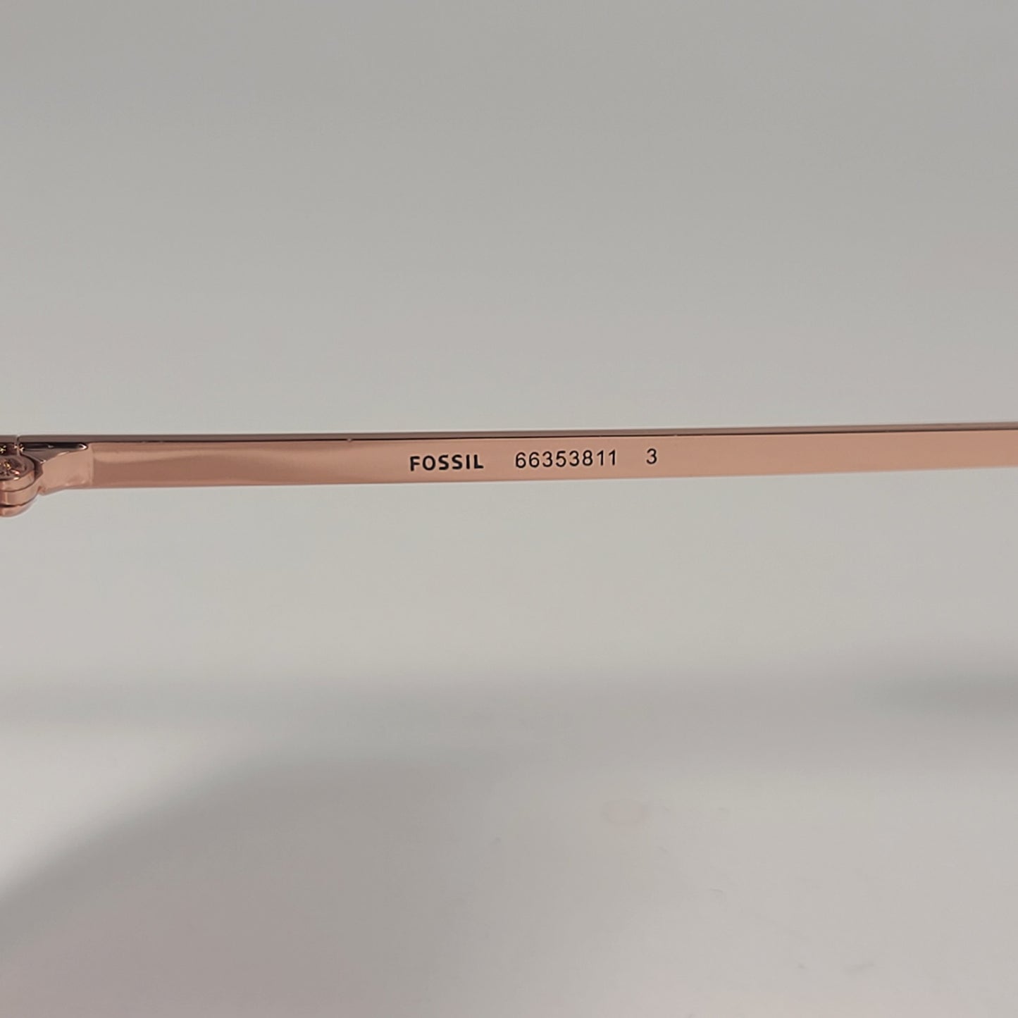 Fossil FW158 Butterfly Sunglasses Rose Gold Gray Frame Brown Gradient Lens 59mm - Sunglasses