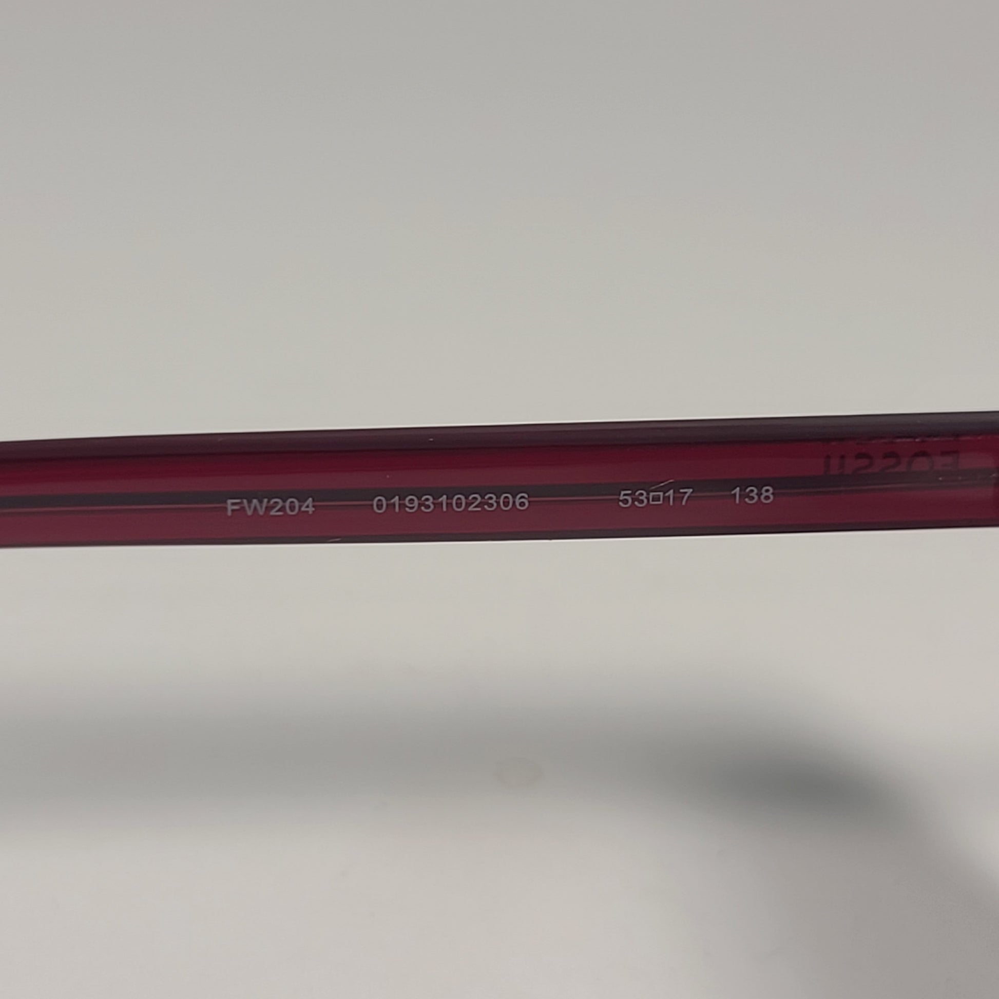 Fossil FW204 Geometric Hexagon Sunglasses Red Frame Smoke Gradient Lens 53mm - Sunglasses