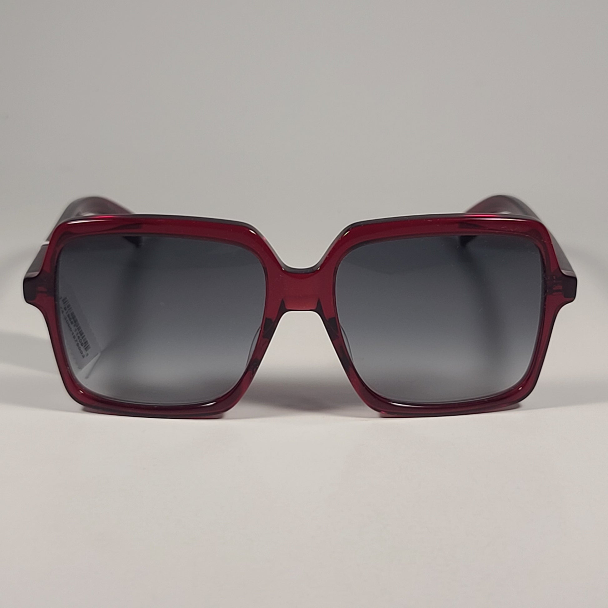 Saint Laurent SL174 003 Women’s Square Sunglasses Red Frame Gray Gradient Lens Sunglasses