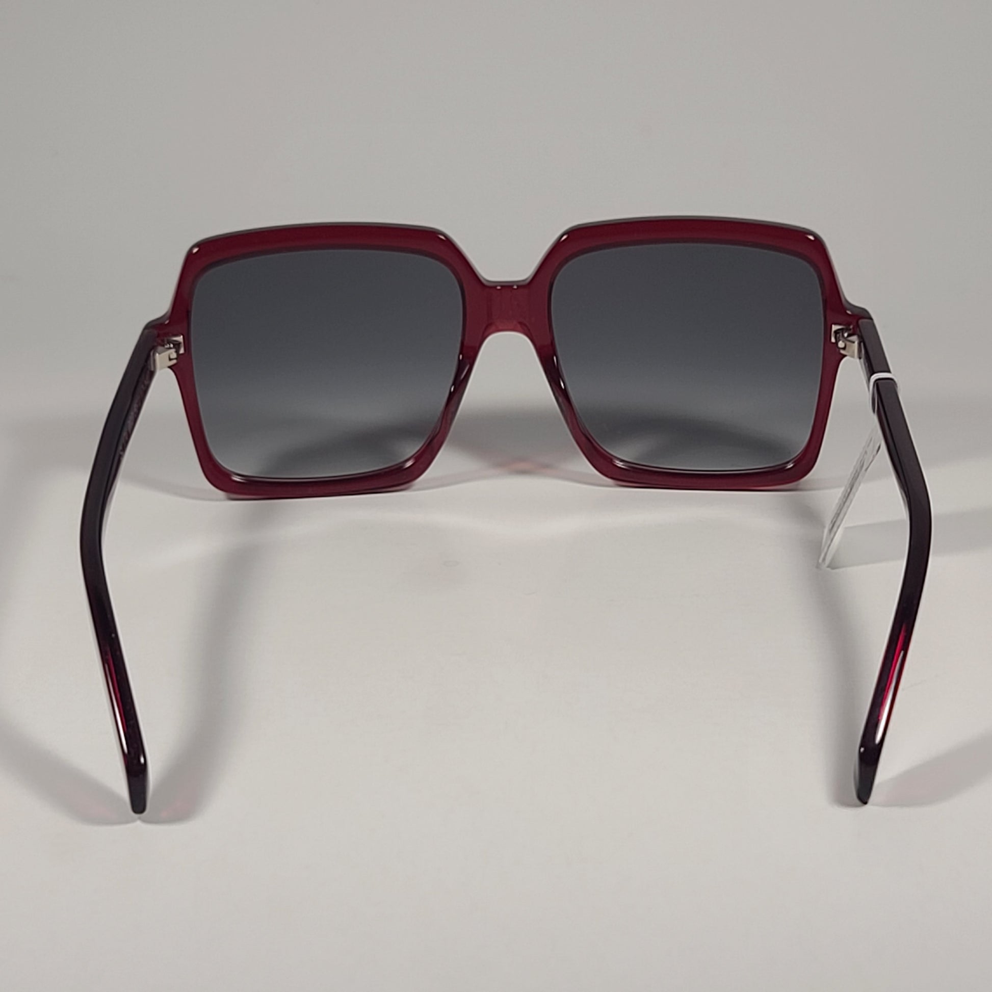 Saint Laurent SL174 003 Women’s Square Sunglasses Red Frame Gray Gradient Lens Sunglasses