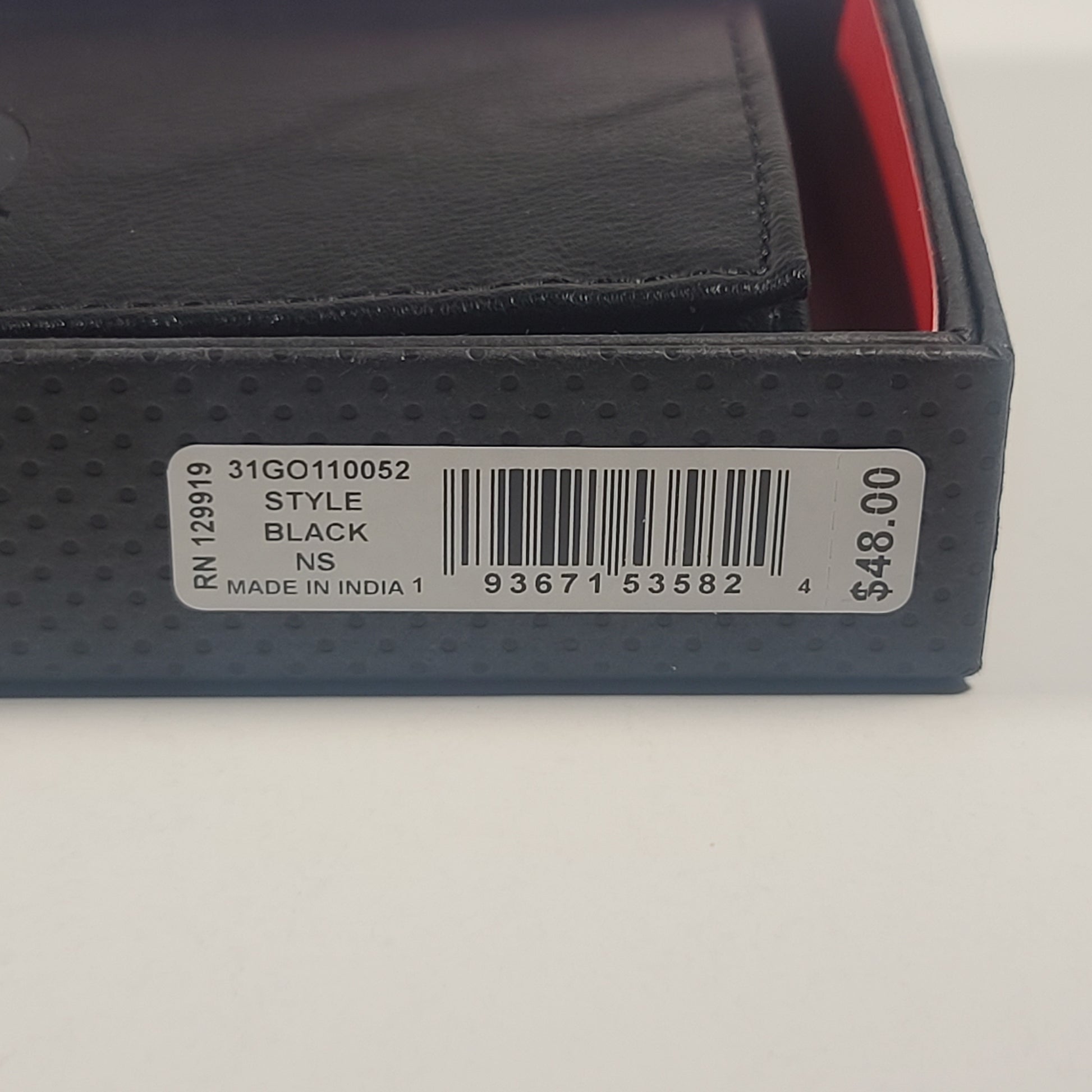 Guess Los Angeles Men’s Trifold G Logo Leather Wallet Black Passcase 31GO1100052 - Wallets