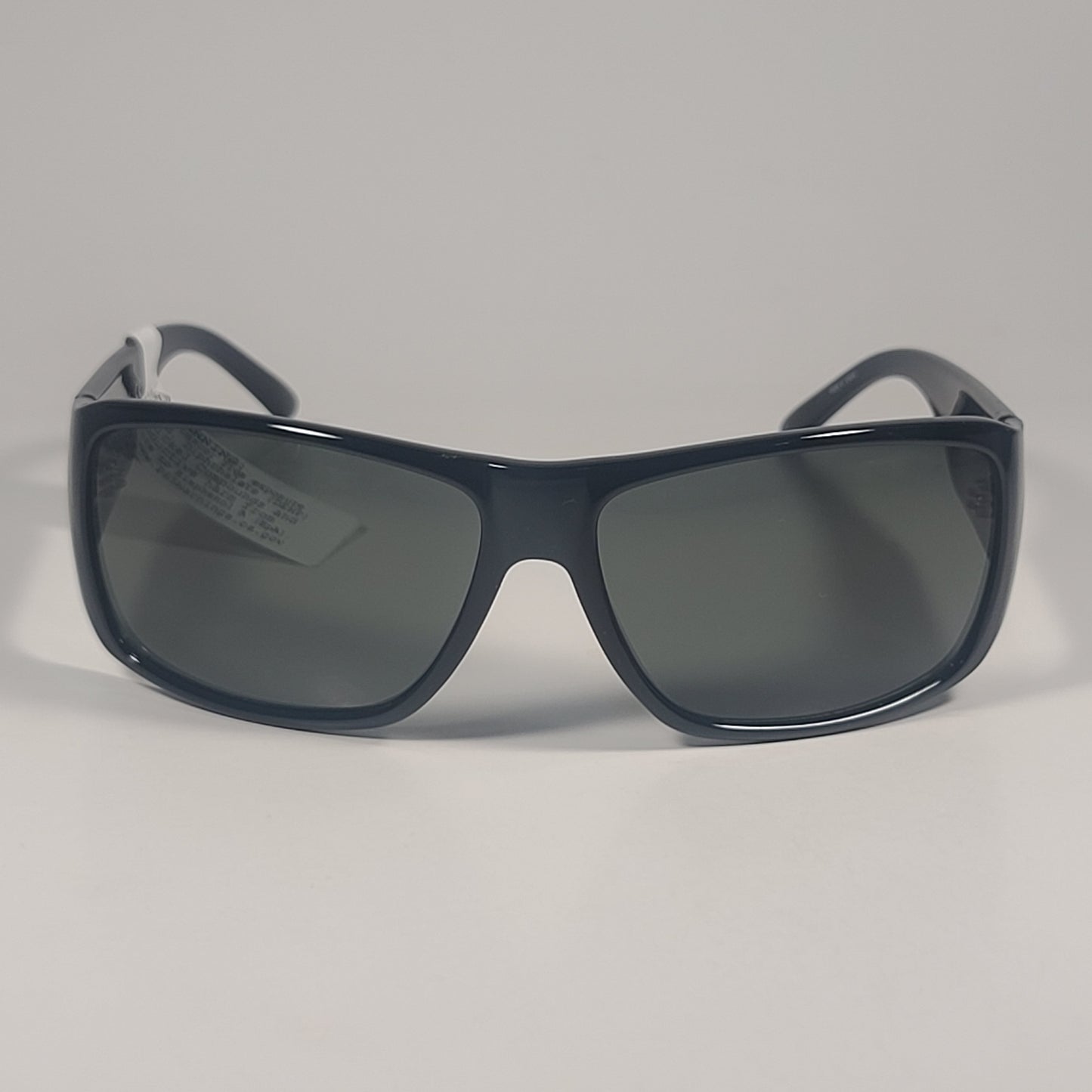 Timberland TB7292 01N Sport Wrap Sunglasses Shiny Black Frame Green Lens 62mm - Sunglasses