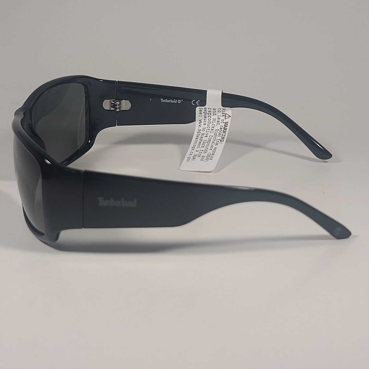 Timberland TB7292 01N Sport Wrap Sunglasses Shiny Black Frame Green Lens 62mm - Sunglasses