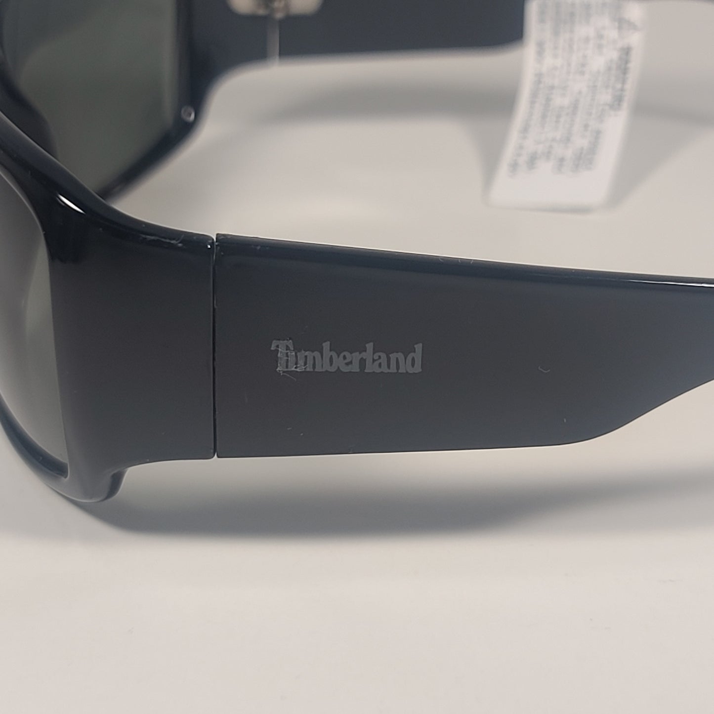Timberland TB7292 01N Sport Wrap Sunglasses Shiny Black Frame Green Lens 62mm - Sunglasses
