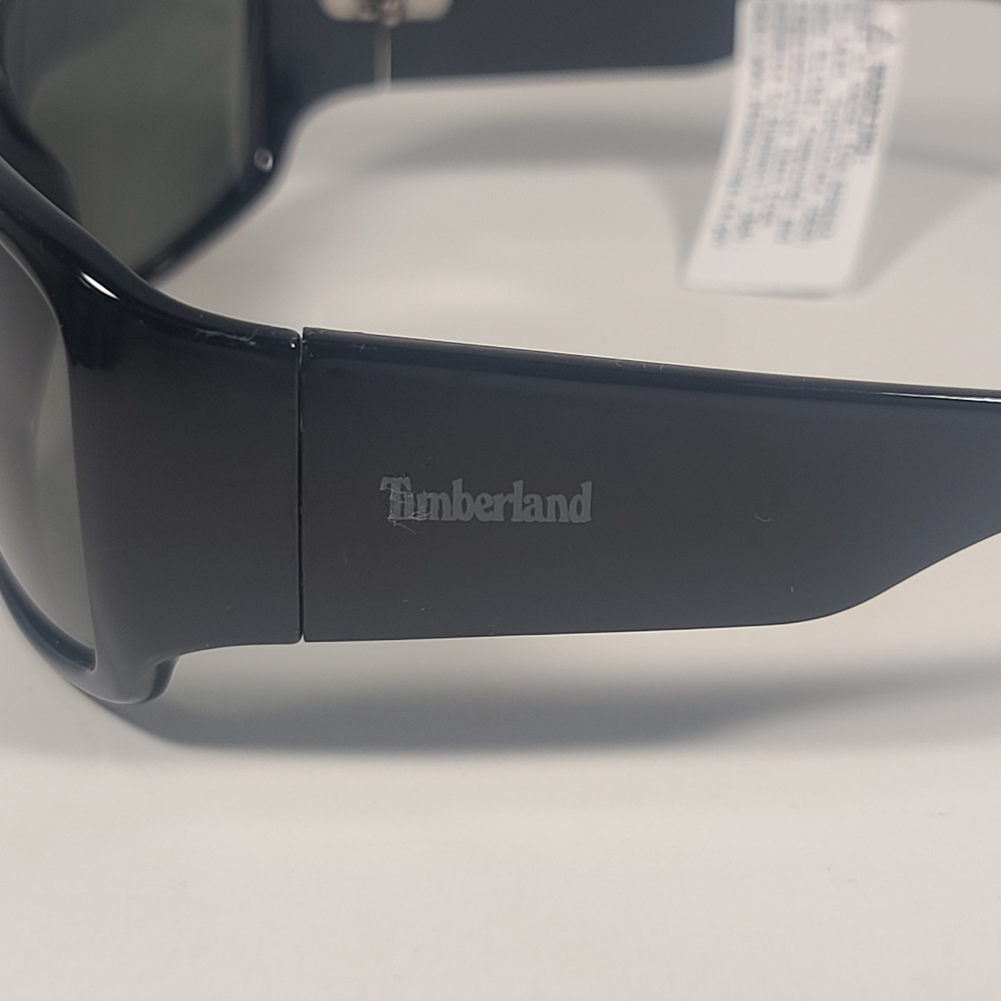 Timberland TB7292 01N Sport Wrap Sunglasses Shiny Black Frame Green Lens 62mm - Sunglasses