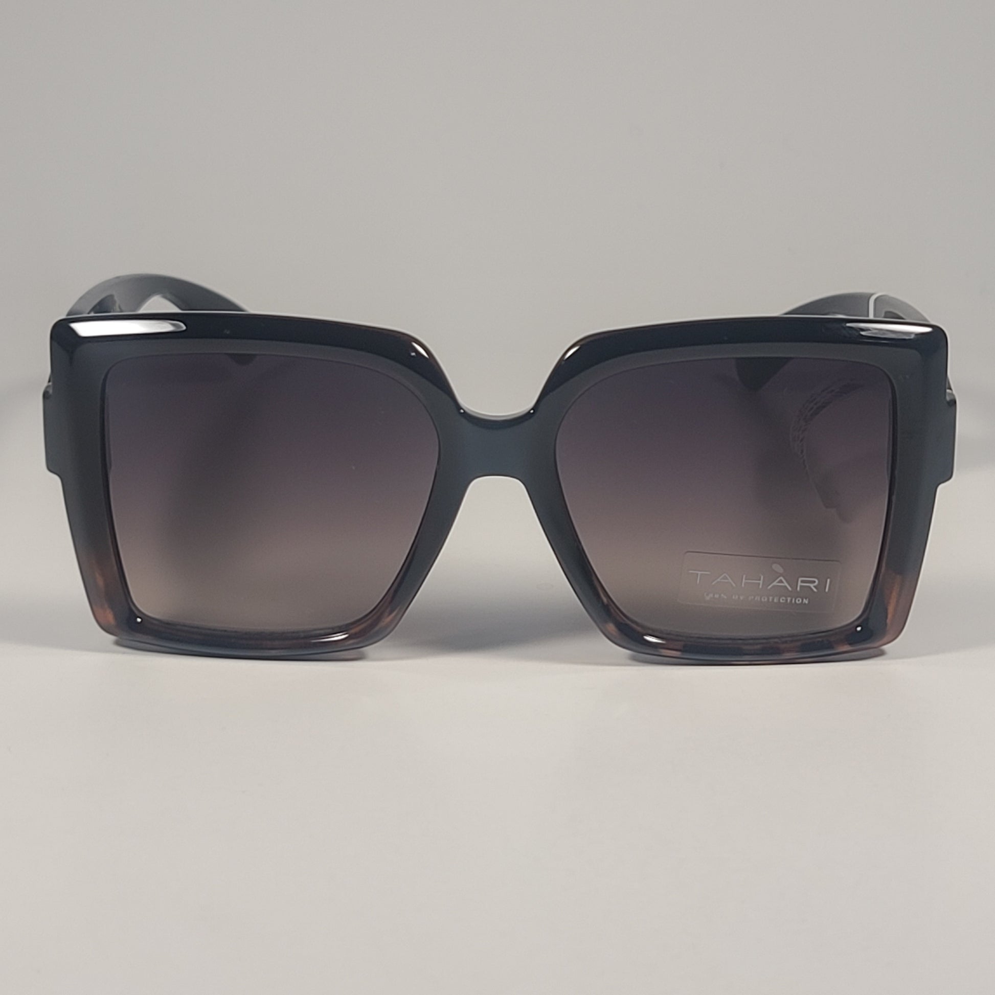 Tahari TH916 OXTS Oversize Butterfly Sunglasses Black Brown Tortoise Gradient - Sunglasses
