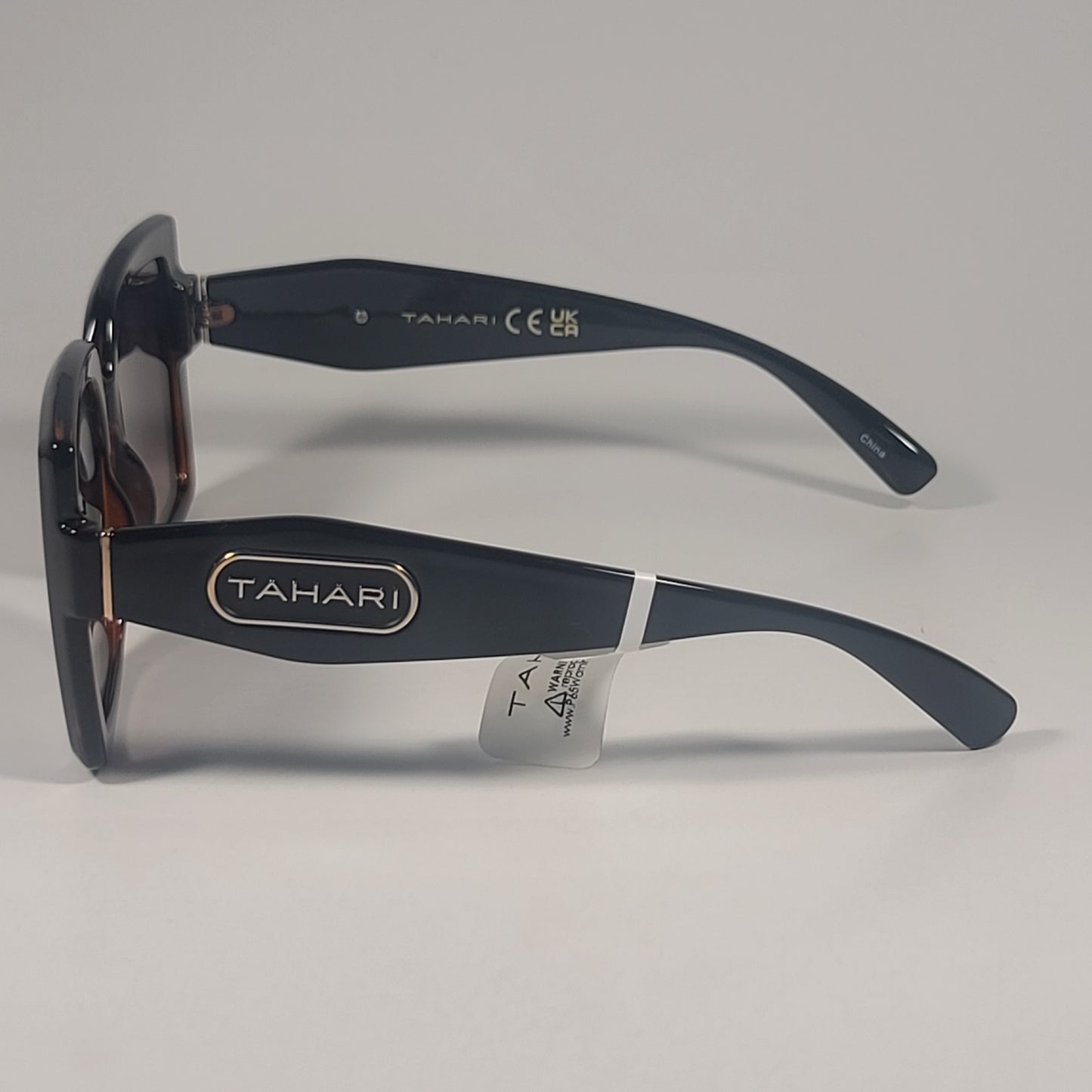 Tahari TH916 OXTS Oversize Butterfly Sunglasses Black Brown Tortoise Gradient - Sunglasses