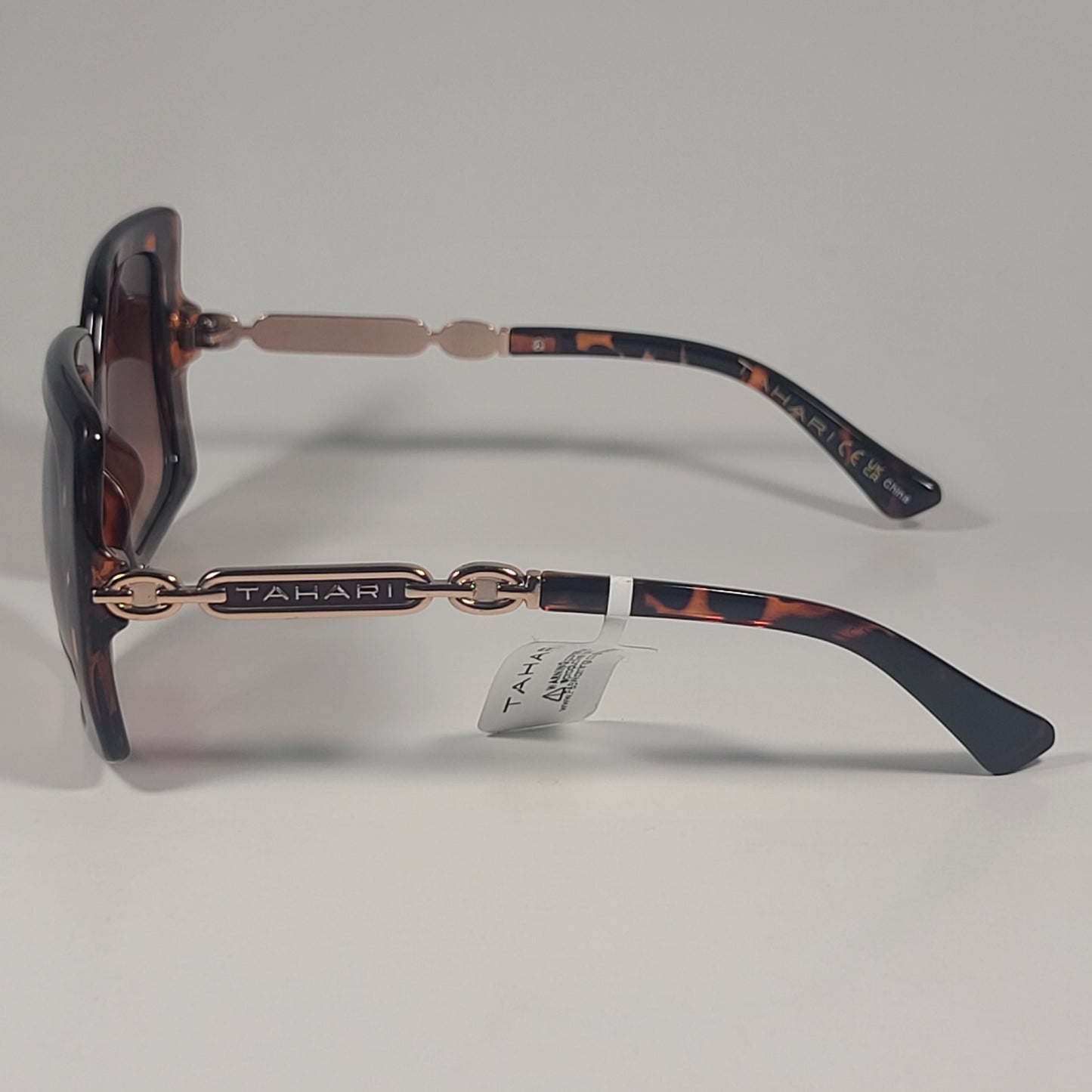 Tahari TH933 TS Oversize Butterfly Sunglasses Gold Brown Tortoise Gradient Lens - Sunglasses