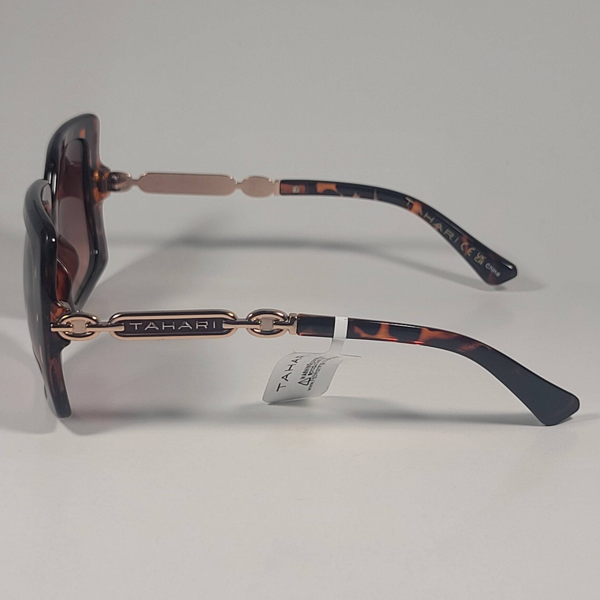 Tahari TH933 TS Oversize Butterfly Sunglasses Gold Brown Tortoise Gradient Lens - Sunglasses