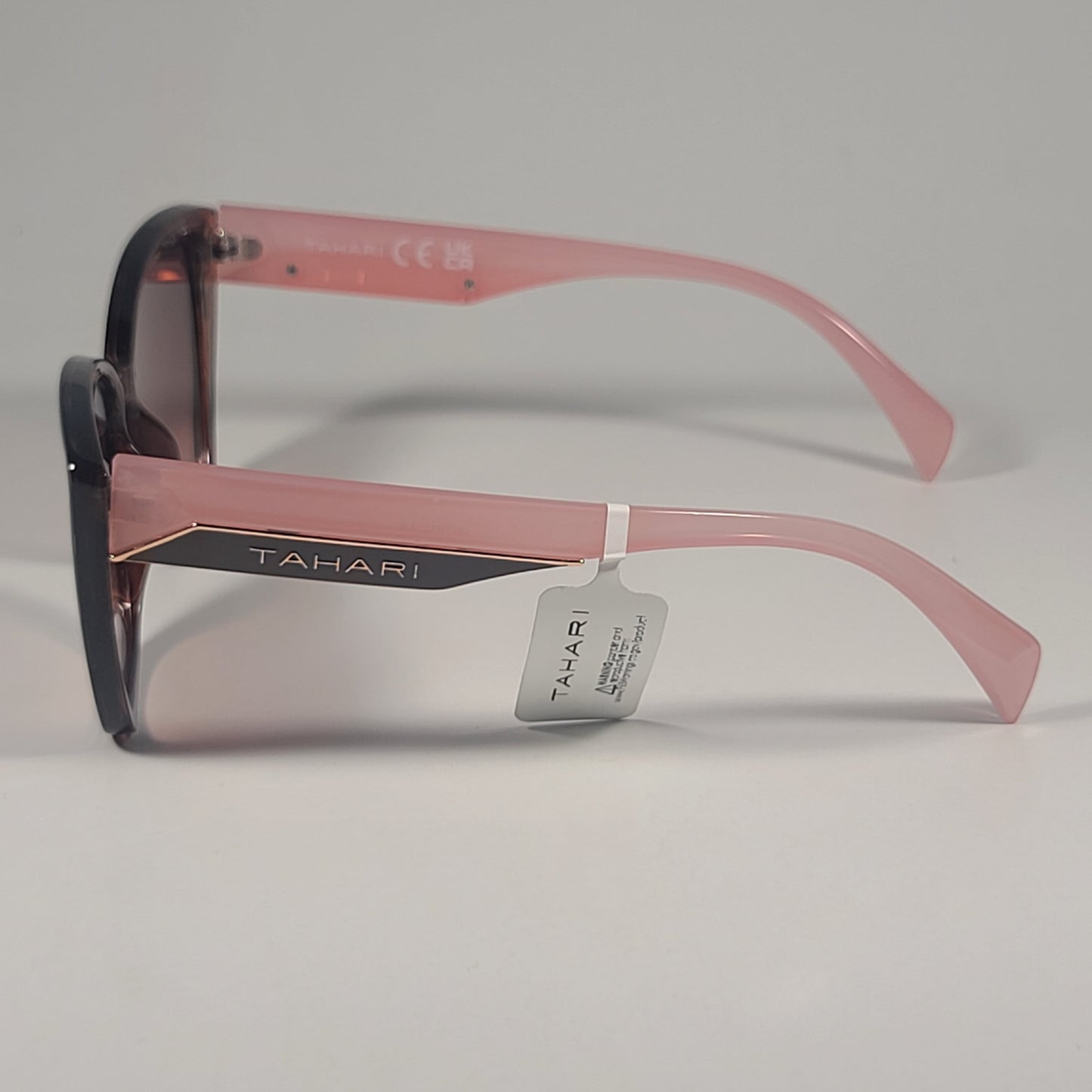 Tahari Cat Eye Sunglasses Two Tone Pink And Tortoise Brown Gradient TH934 TSPK - Sunglasses