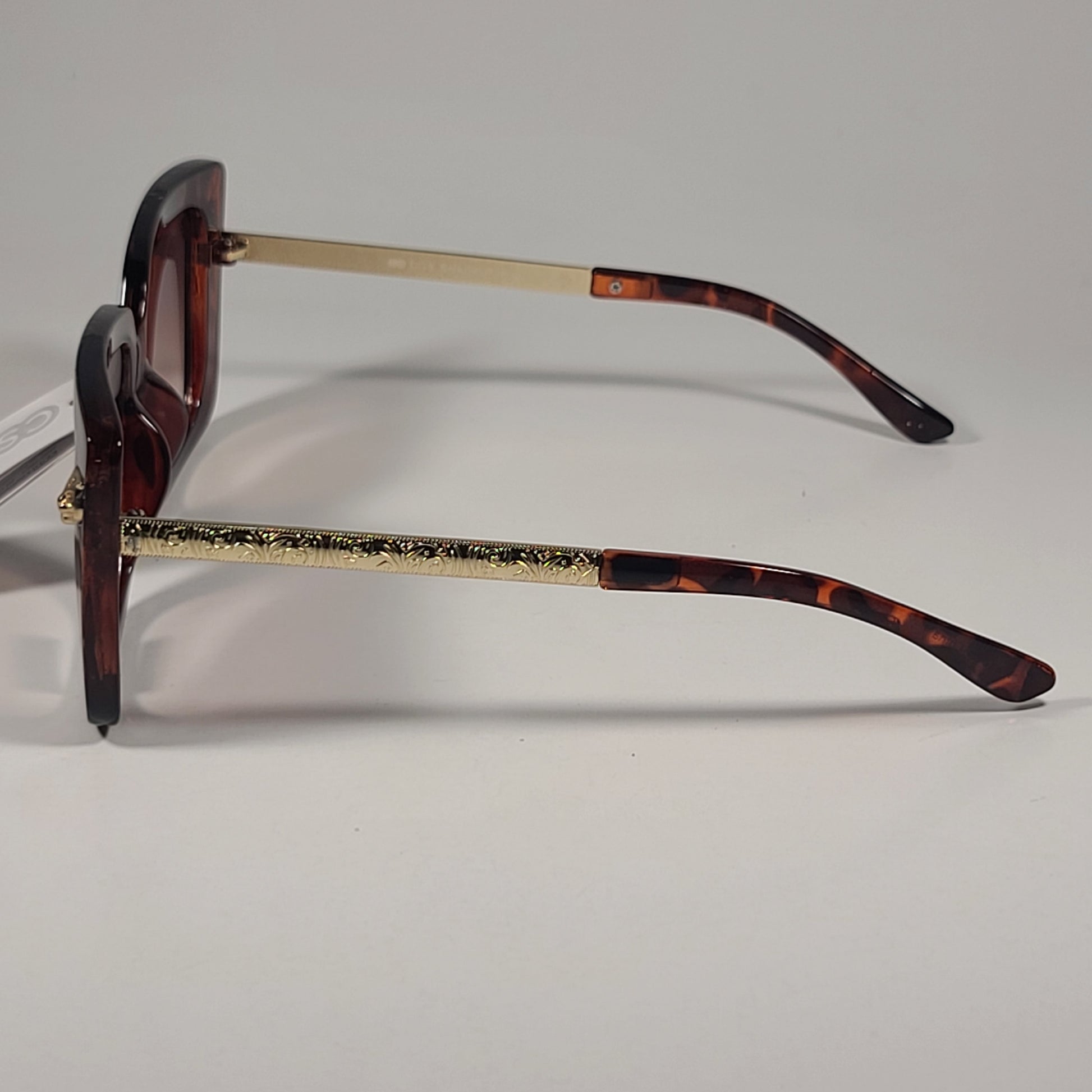 City Shades 6459 Butterfly Sunglasses Tortoise Gold Frame Brown Gradient Lens - Sunglasses