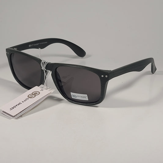 City Shades 6713 Square Sunglasses Green Frame Gray Tinted Lens 55mm - Sunglasses