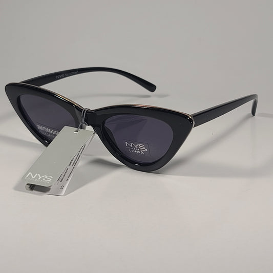 NYS 4753 Regent Place Cat Eye Sunglasses Black Frame / Gray Tinted Lens - Sunglasses