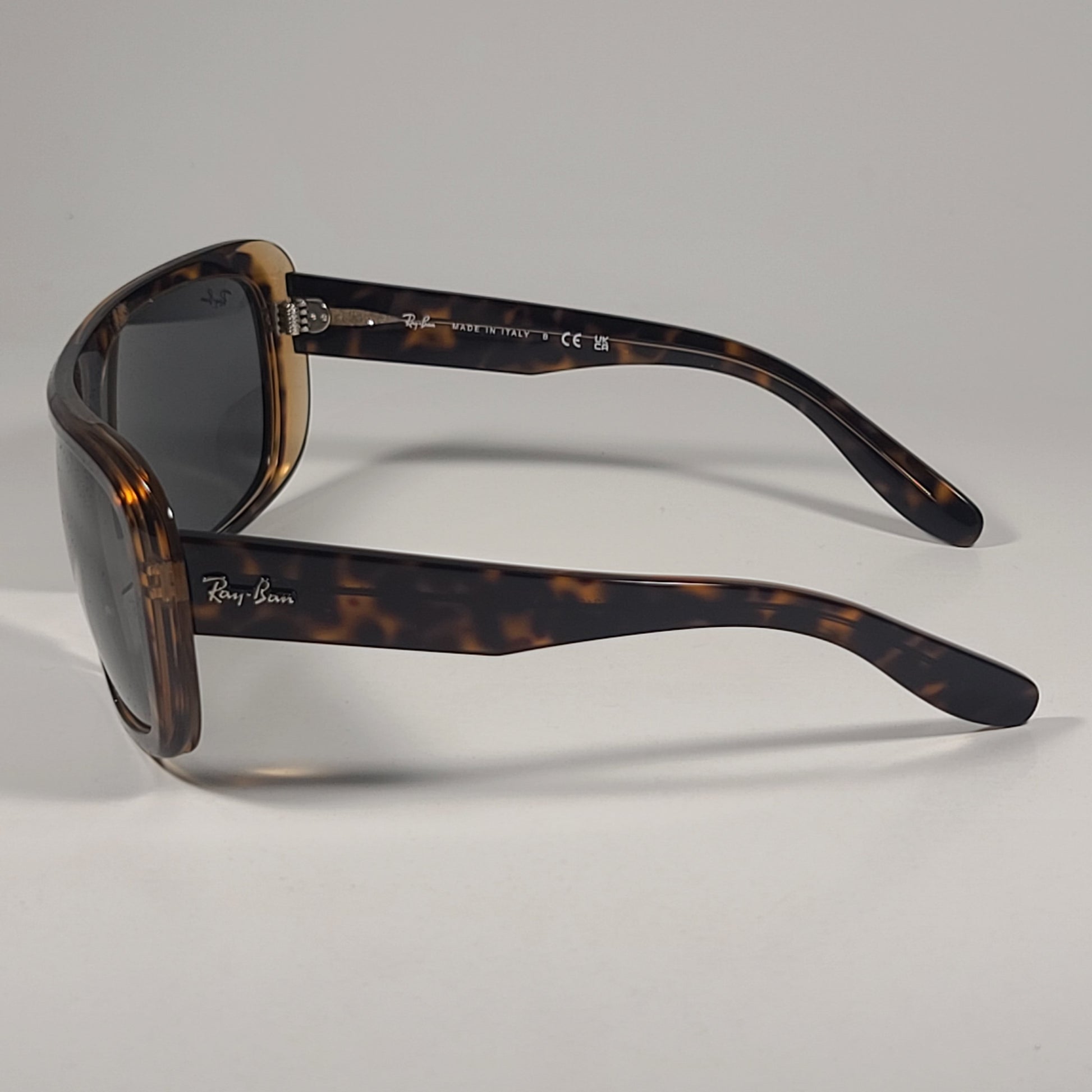 Ray-Ban RB2196 1292/B1 Blair Sunglasses Havana On Transparent Brow Dark Gray Lens - Sunglasses