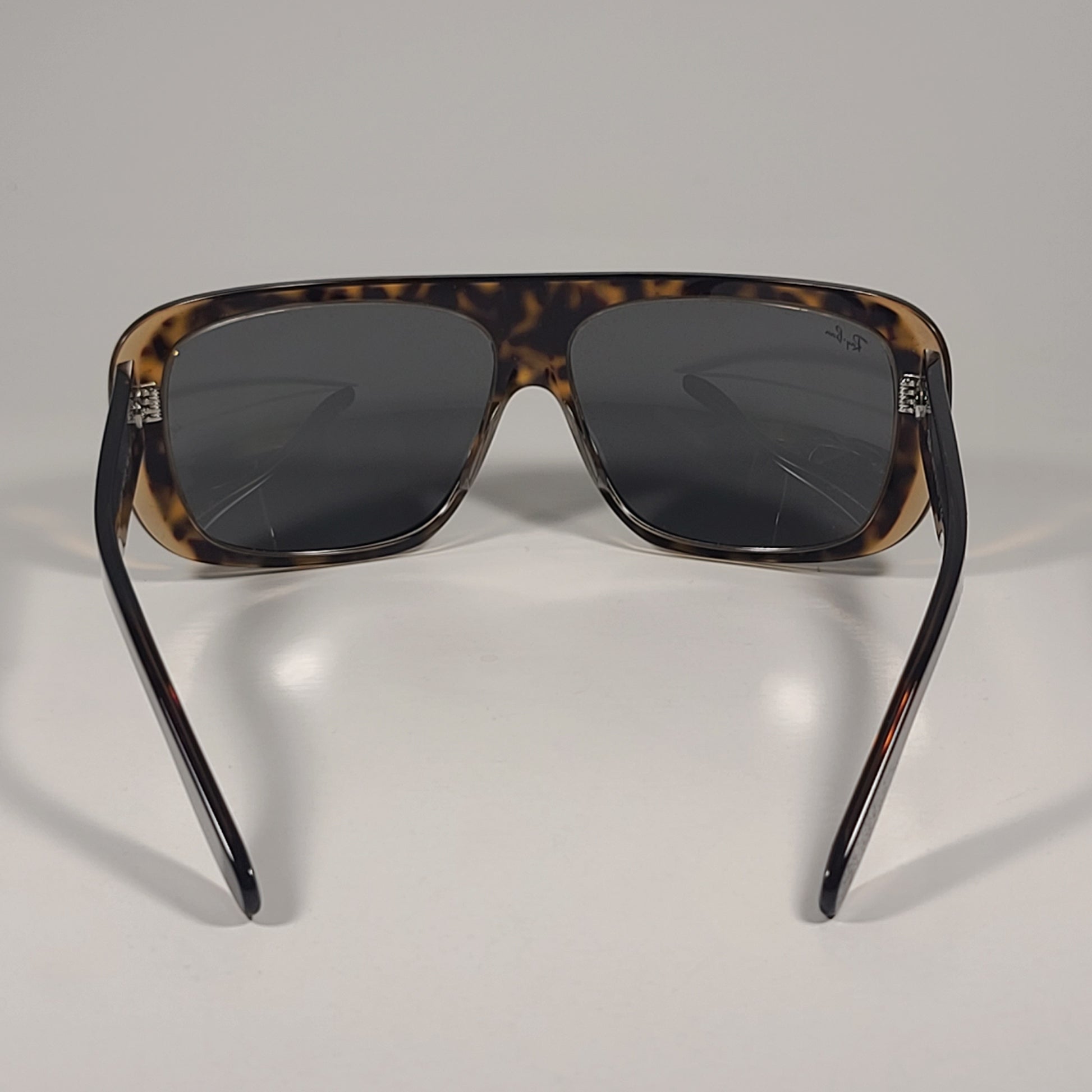 Ray-Ban RB2196 1292/B1 Blair Sunglasses Havana On Transparent Brow Dark Gray Lens - Sunglasses