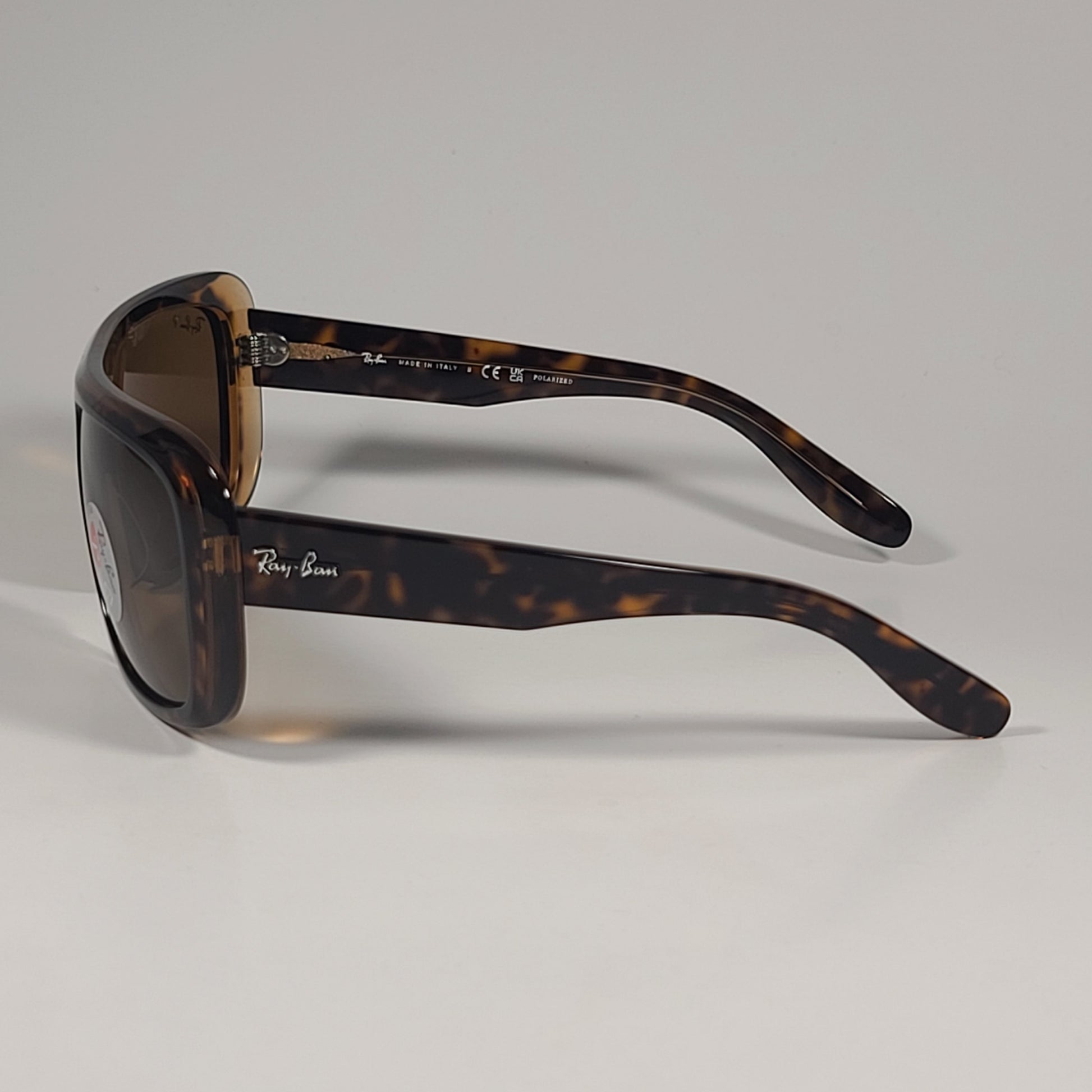 Ray-Ban RB2196 1292/57 Blair Polarized Sunglasses Havana On Transparent Brow / Brown Lens - Sunglasses